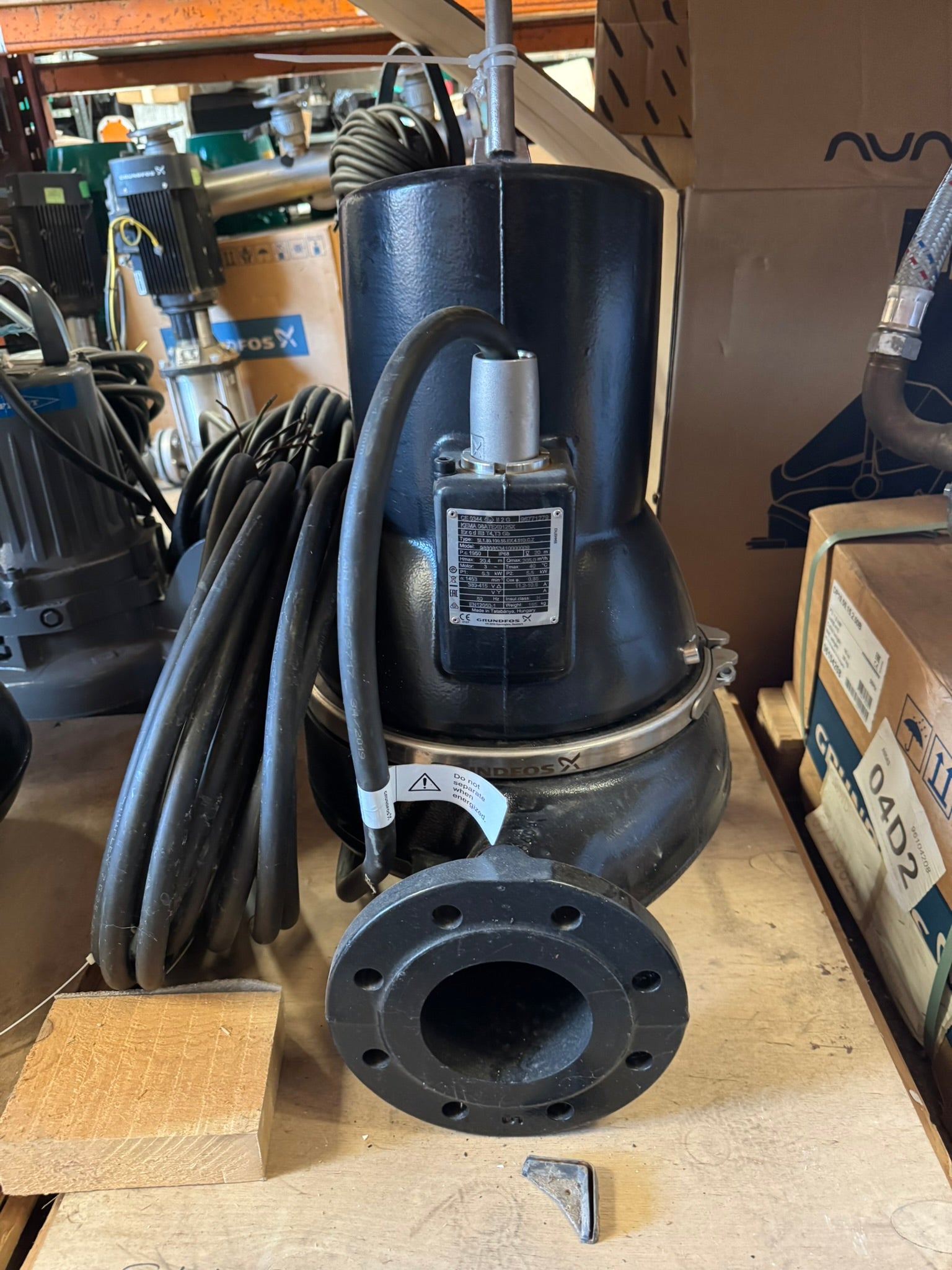 Grundfos SL1.80.100.55.EX.4.51D.C.Z 98808534 5.5 kW 415v Submersible Waste Pump Dn100 #4451