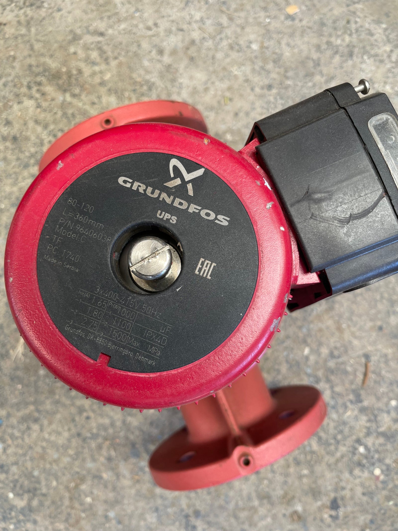 Grundfos UPS 80-120 F 360 415v 96402440 Heating Circulator Pump #4485 USED