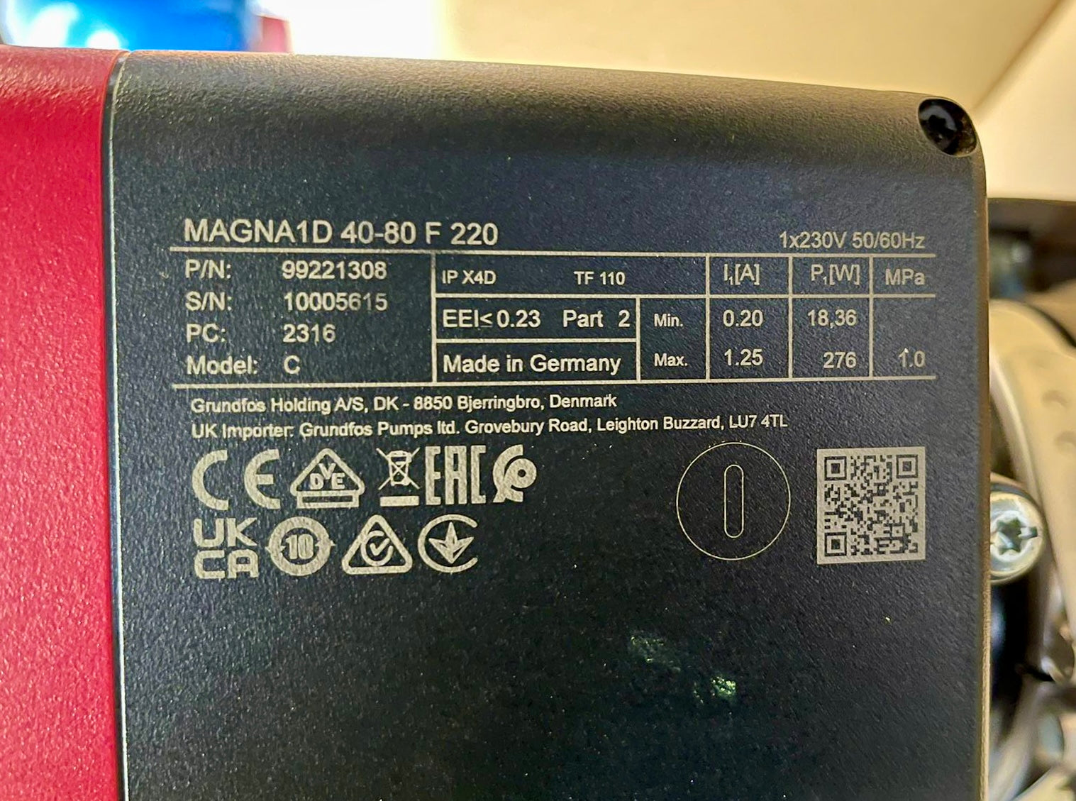Grundfos Magna1D 40-80 F 220 Flanged Pump Heating Circulator 240v Dn40 99221308 Model C #4900 USED