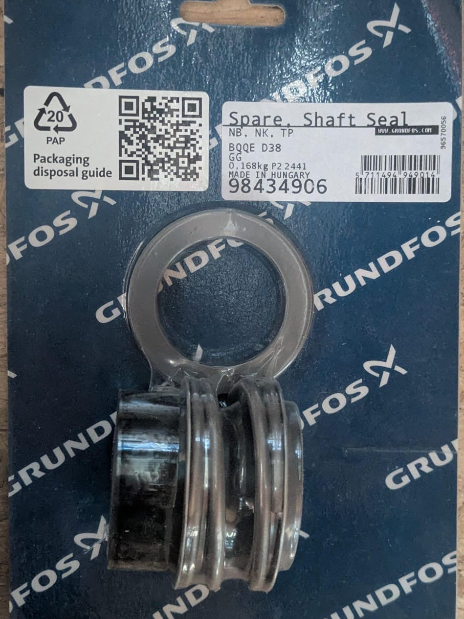 Grundfos 38mm BQQE Mechanical Shaft Seal for NB NK TP Pumps 98434906 #5037