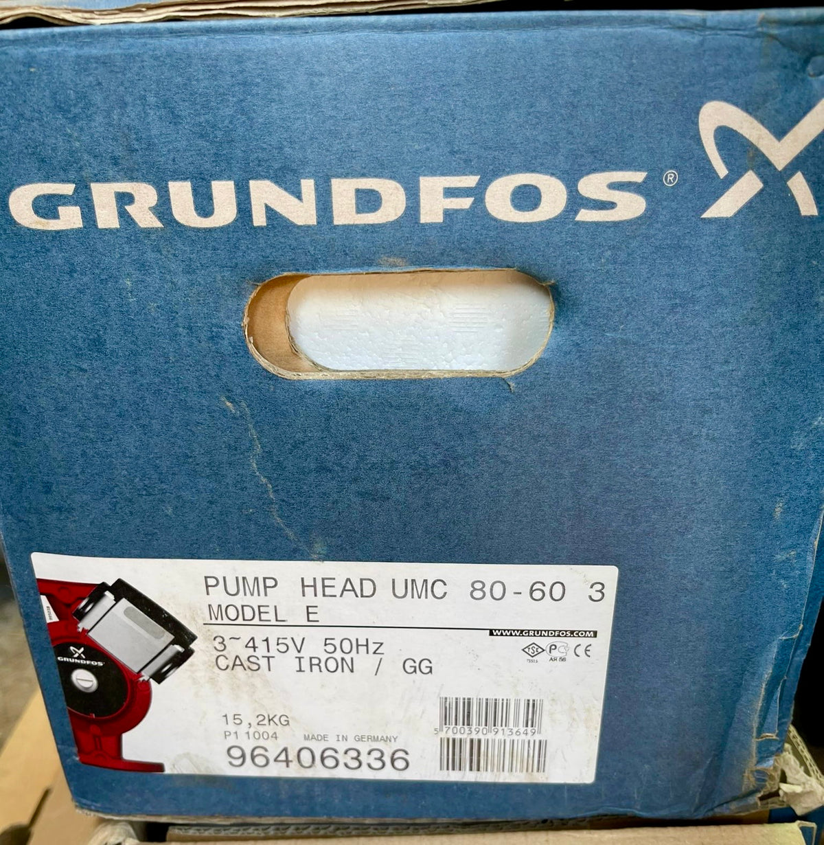 Grundfos UMC/D 80-60 Circulator Replacement Pump Head 415V 96406336 #5008