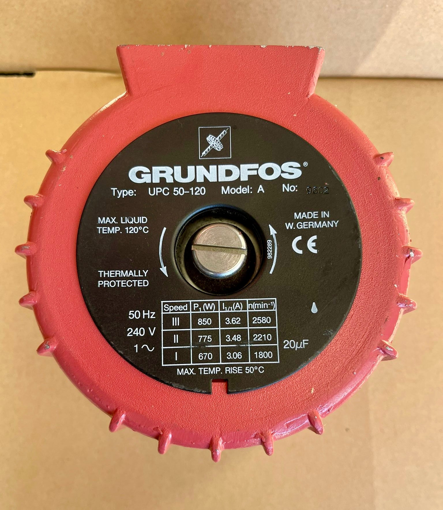 Grundfos UPC UPCD 50-120 F Circulator Pump Head 240V 55533223  #4875