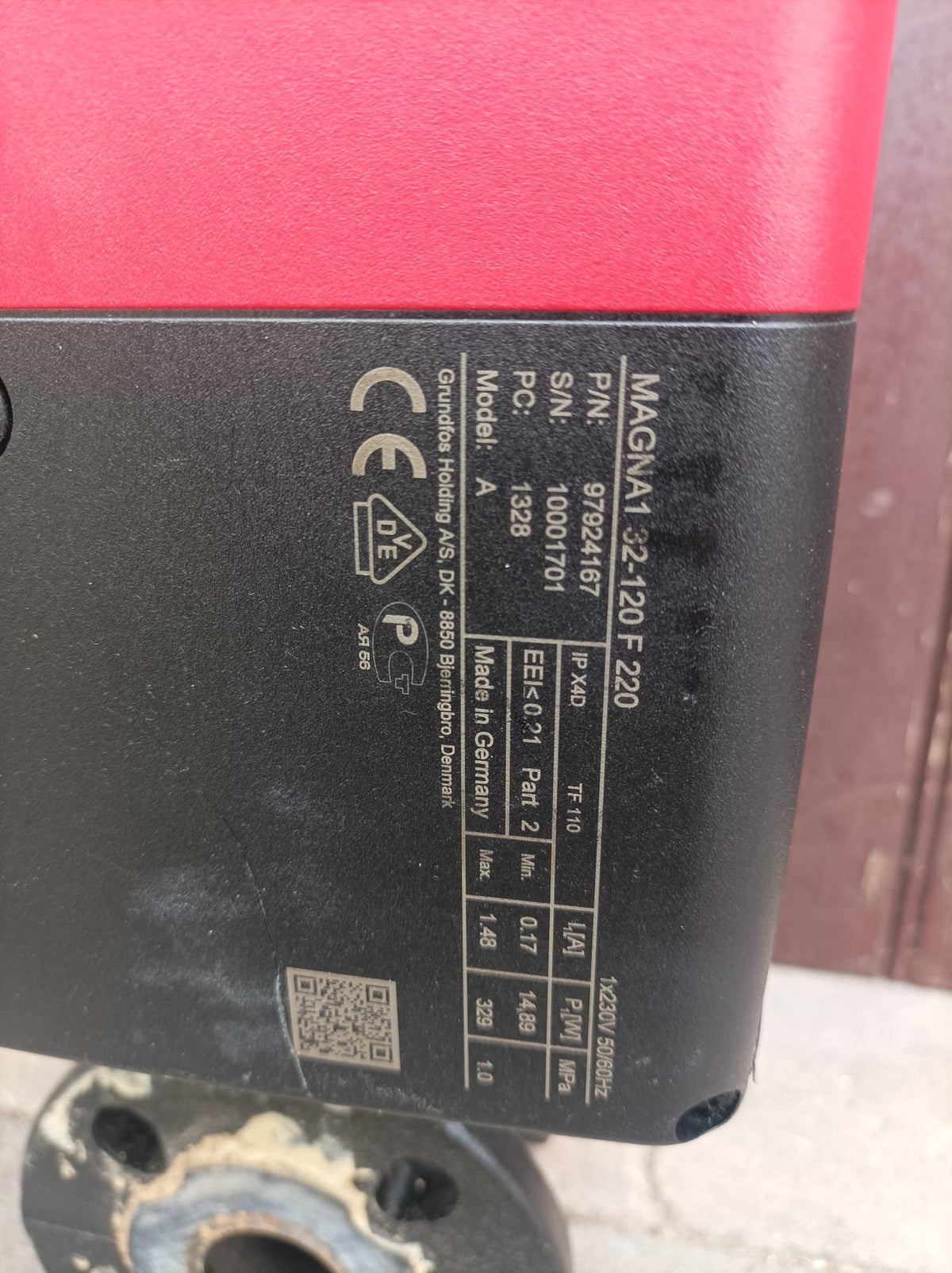 Grundfos Magna1 32-120F 1PH Flanged Pump Heating Circulator 240v 97924167 #4189 USED