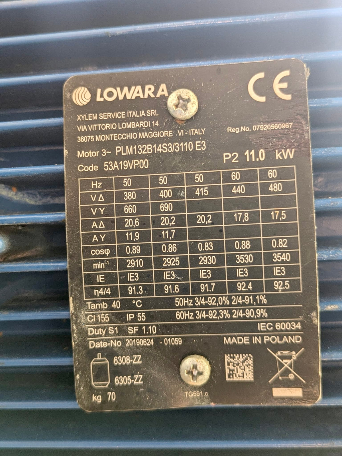 Lowara LNTE 80-160/110/P25VCC4 Circulator Pump 101891220 DN80 11kW #4805