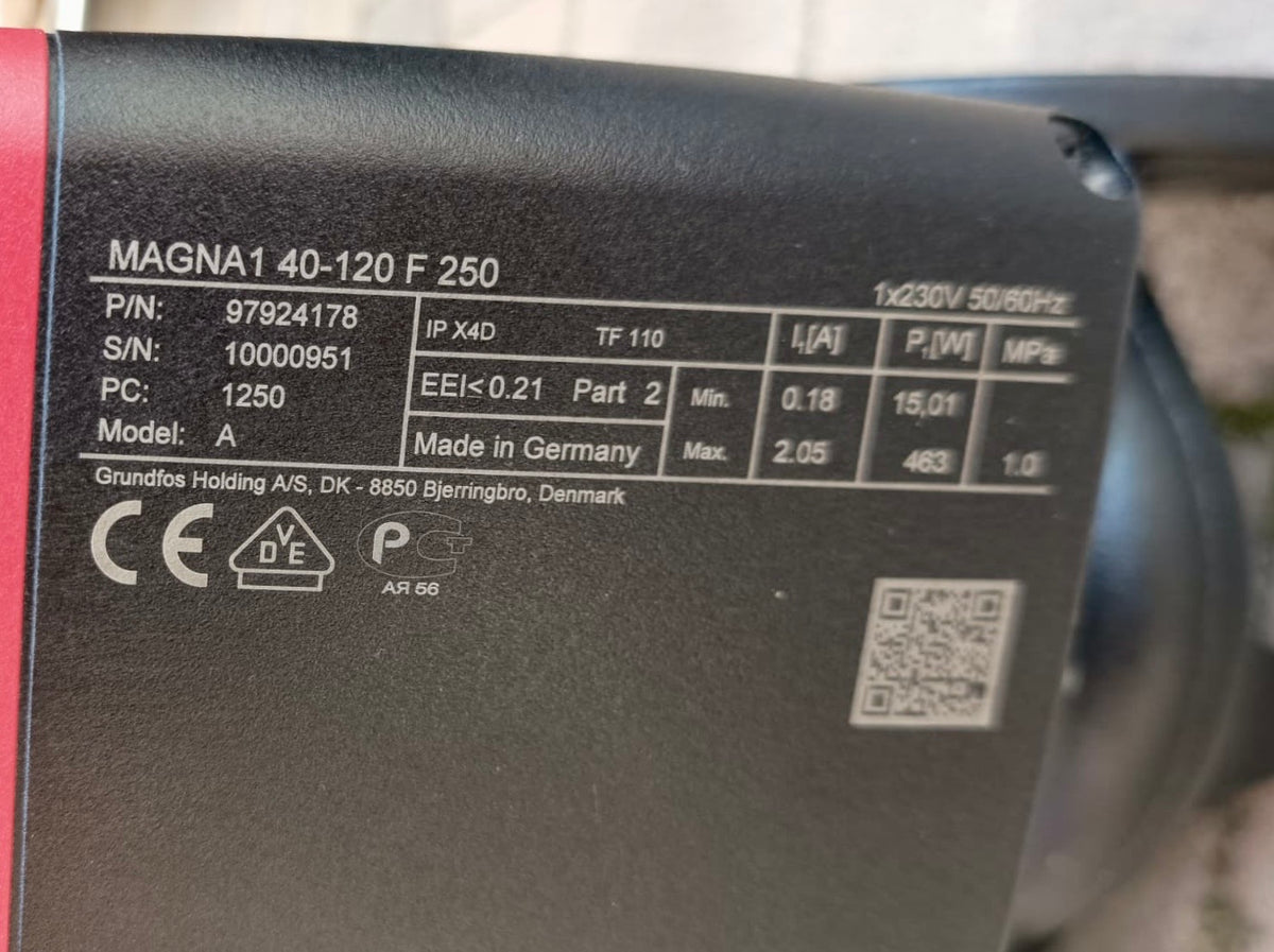 Grundfos Magna1 40-120F 1PH Flanged Pump Heating Circulator 240v 97924178 #4234 USED