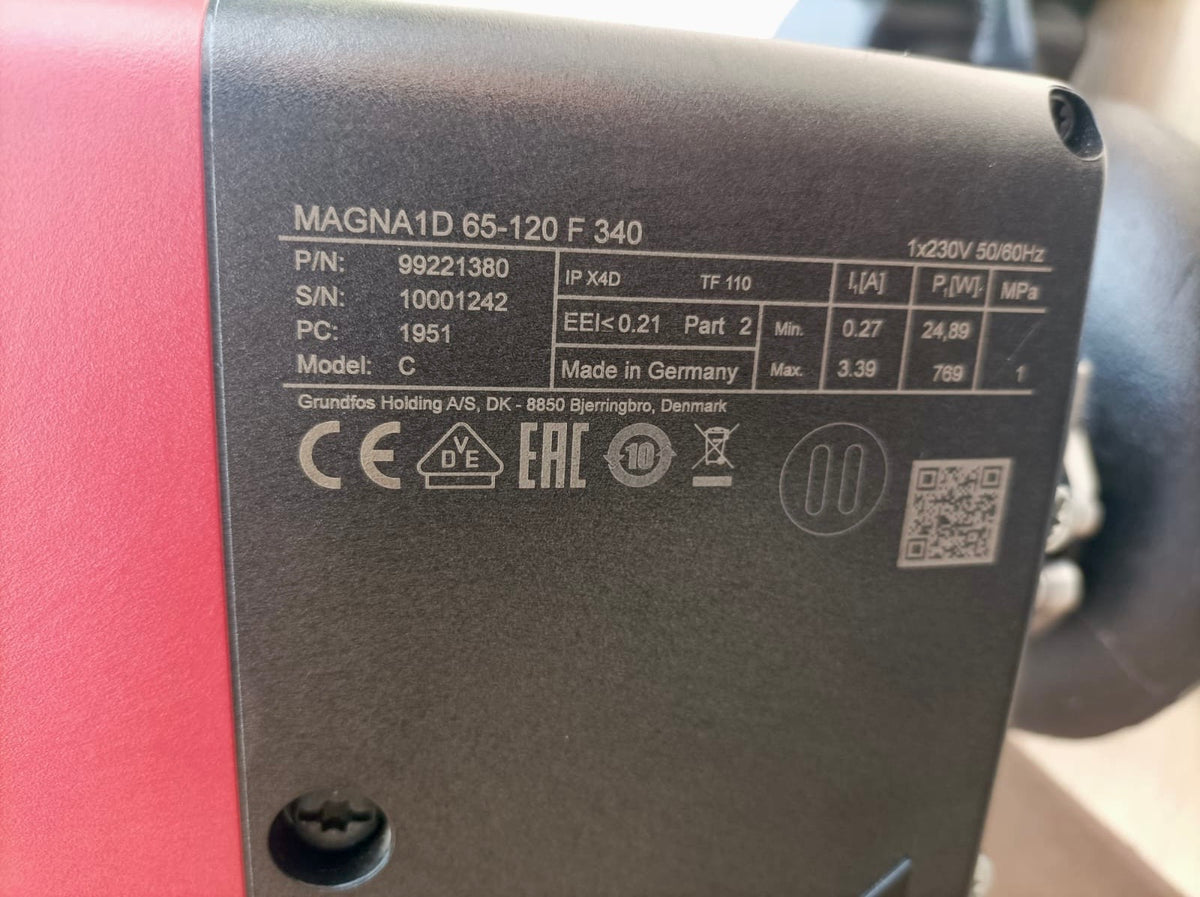 Grundfos Magna1D 65-120F 340 Flanged Pump Heating Circulator 240v 99221380 #4183
