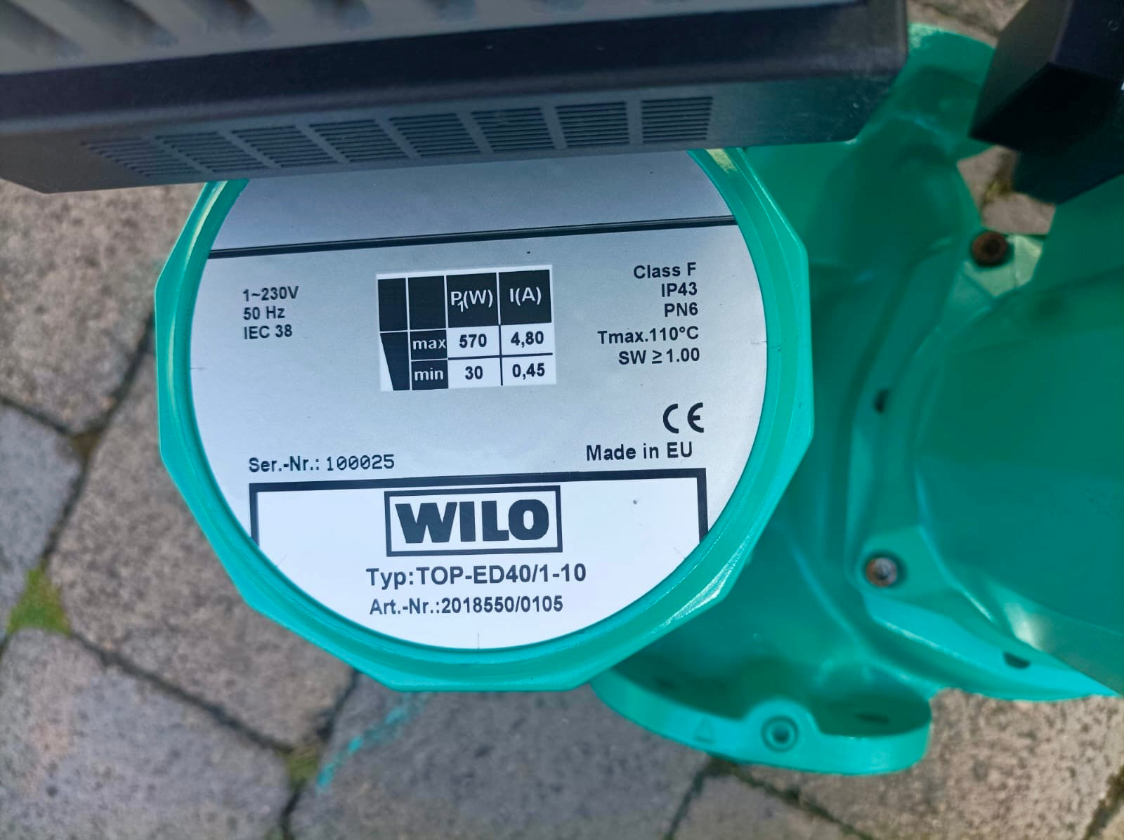 Wilo TOP ED 40/1-10 Circulating Pump 2018550 230v #4244