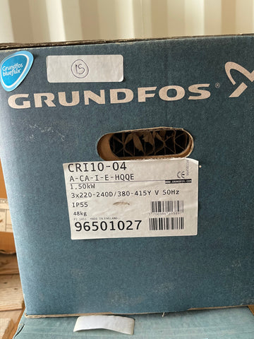 Grundfos CRI 10-4 A CA I E HQQE 1.5kw 415v Vertical Multistage Pump 96501027 #3020 VAT plus controller