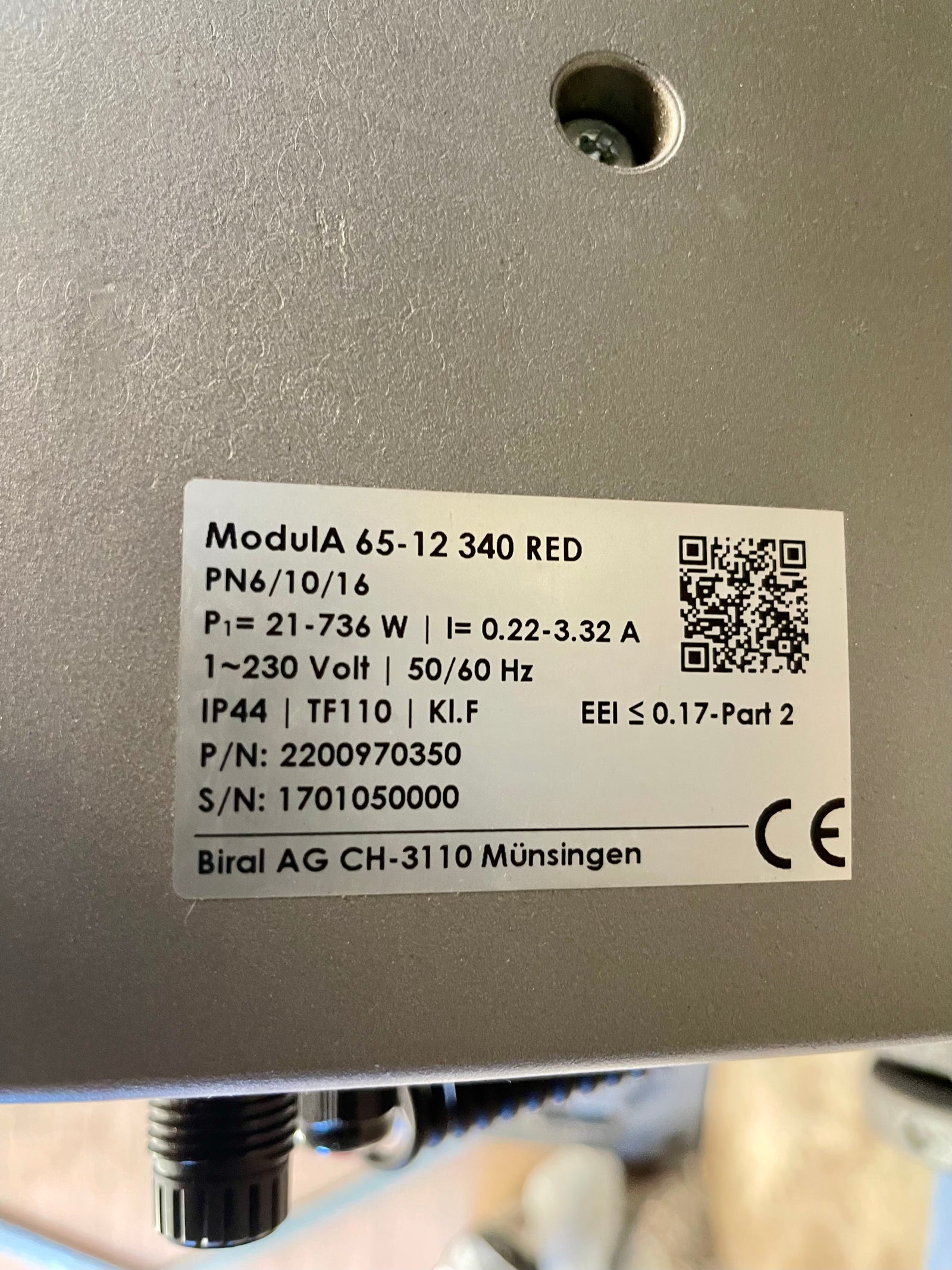 Biral ModulA 65-12 340 RED 2200970350 Circulator Pump #4672