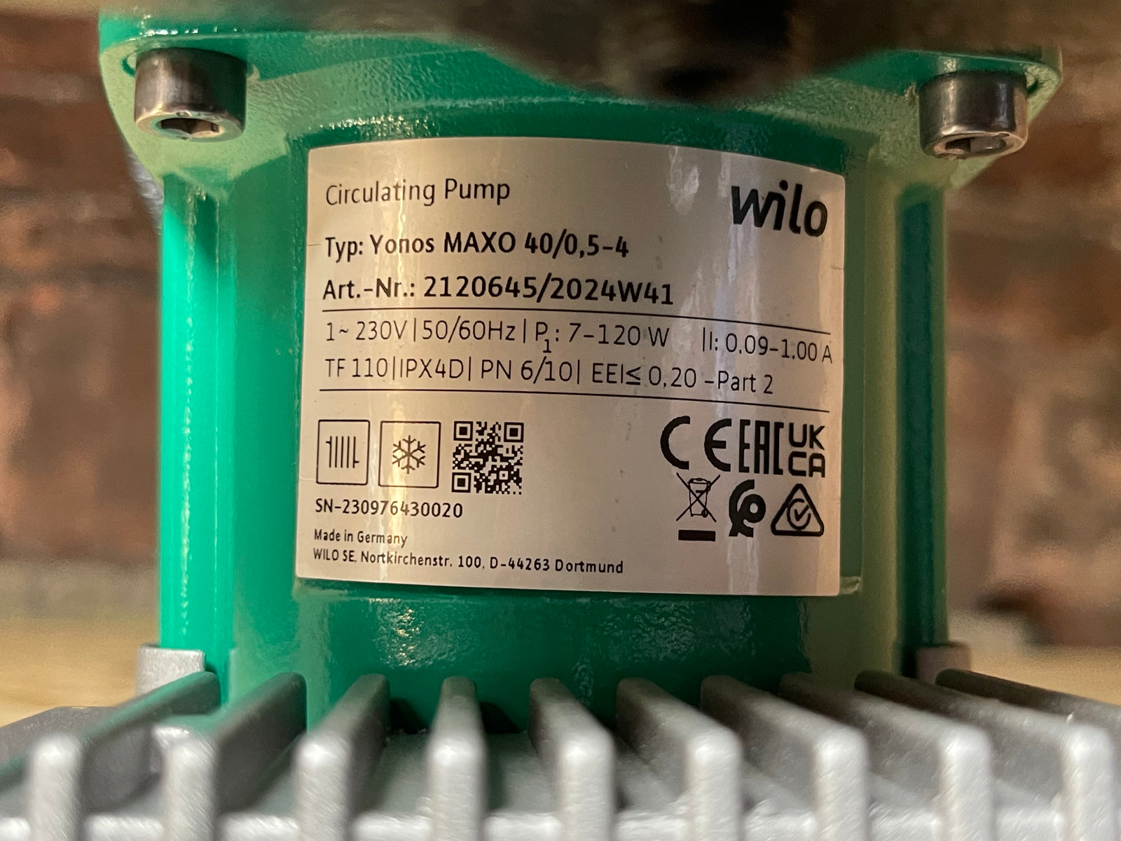 Wilo Yonos MAXO 40/0,5-4 Circulator Pump 2120645 220mm 240v #4502