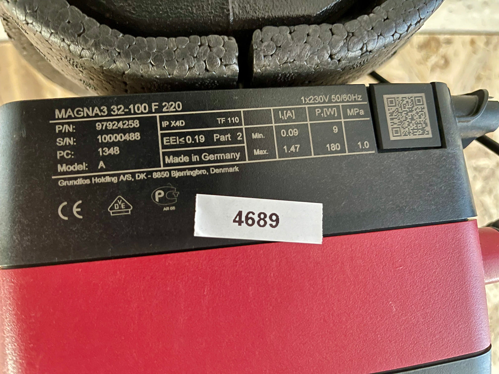 Grundfos Magna3 32-100F Flanged Pump Heating Circulator 240v 97924258 #4689 USED