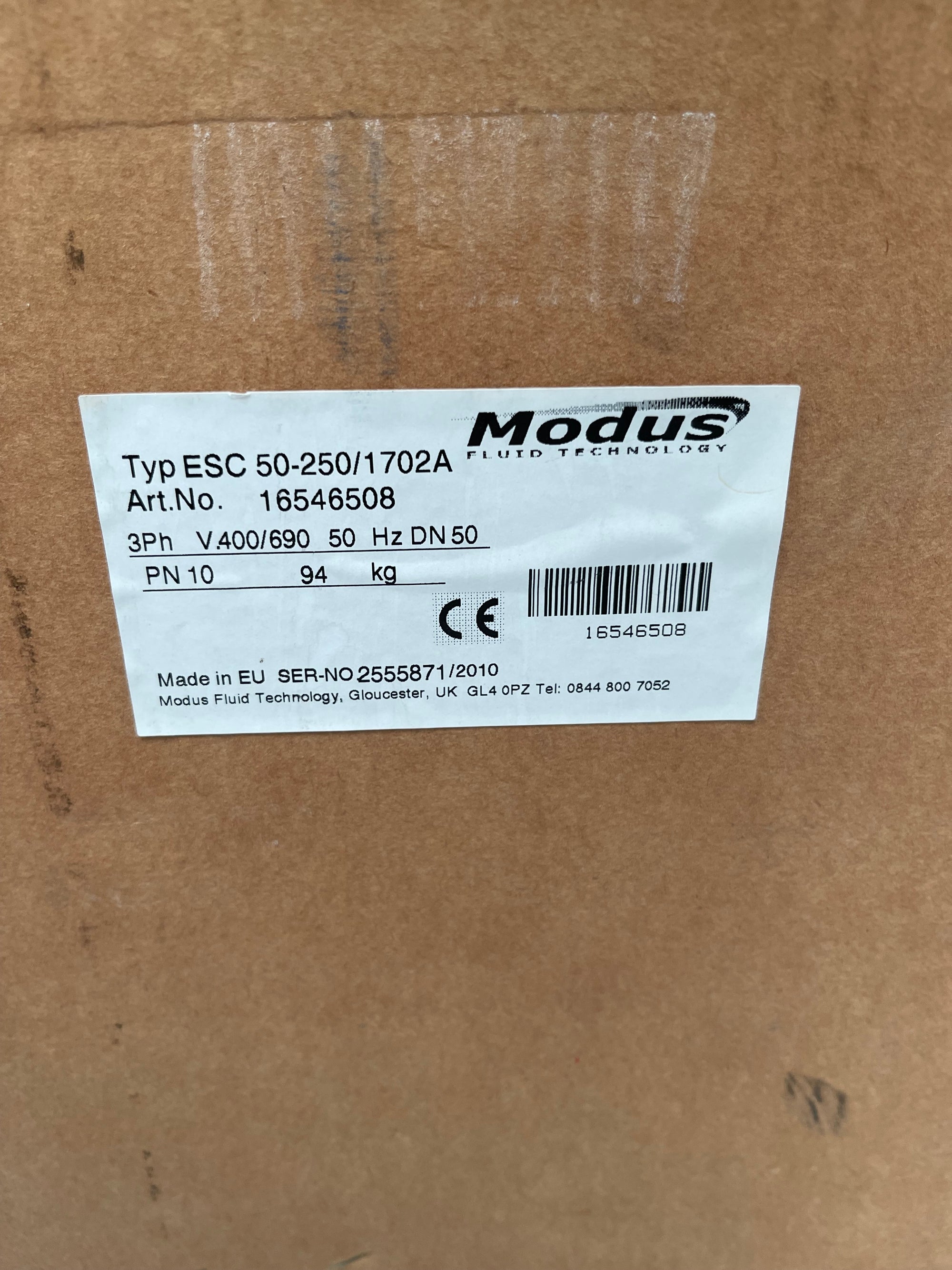 Modus ESC 50-250/1702A End Suction Circulator Pump 16546552 DN50 17kW #4705