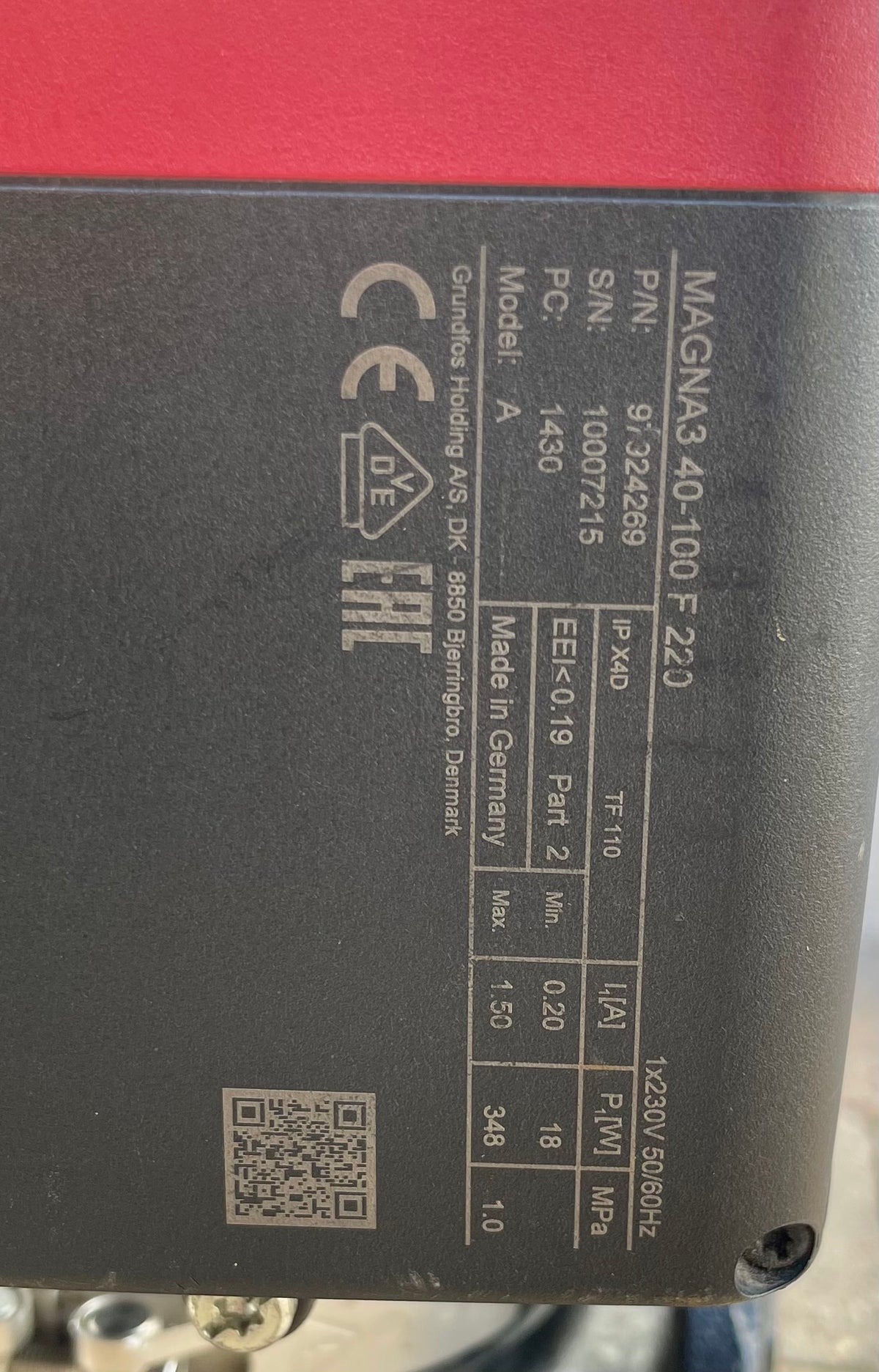 Grundfos Magna3 40-100 F circulator Pump 97924269 240v #3714 USED