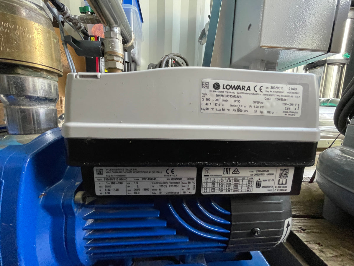 LOWARA SMB20/A/10HME03S15/M2/UK – 1003100507 5 BAR Booster Pump Set 1.5kW 240v #3760