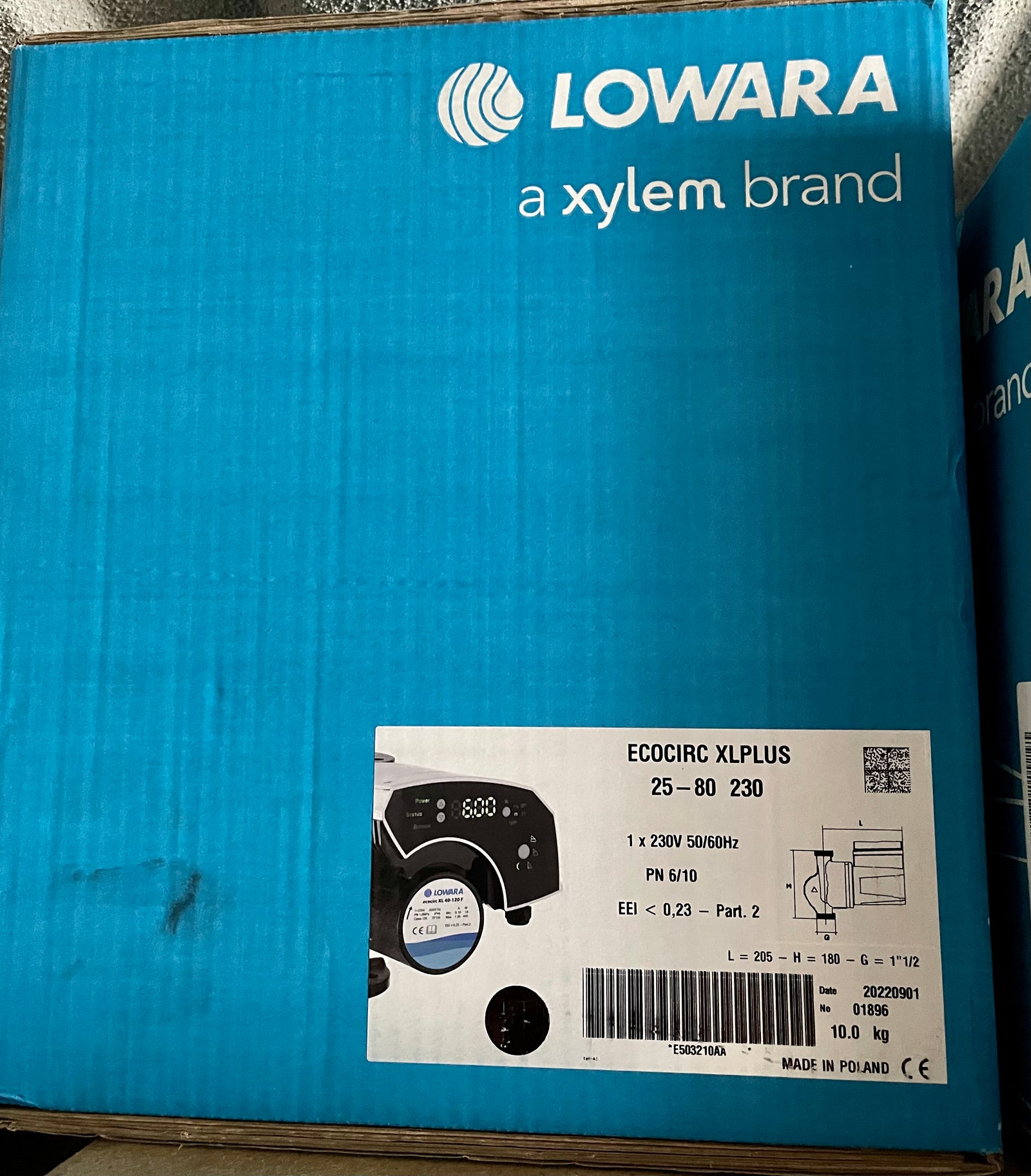Lowara Ecocirc XLplus 25-80 240v Circulator Pump E503210AA #3782