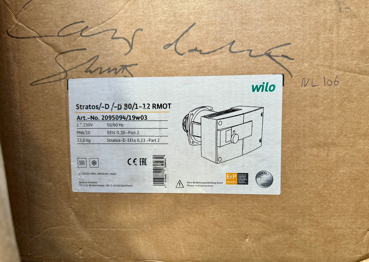 Wilo Stratos D 80/1-12 RMOT Replacement Head 2095094 #NL106