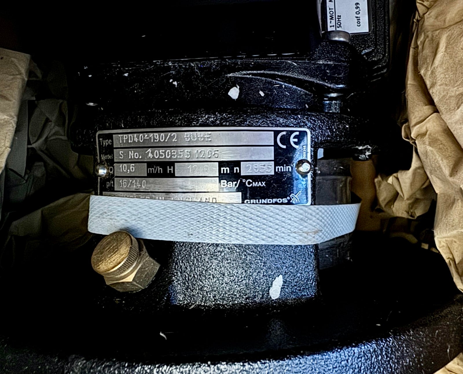 Grundfos TPD 40-190/2 BUBE Pump Replacement Head 240V 4050355 #1894