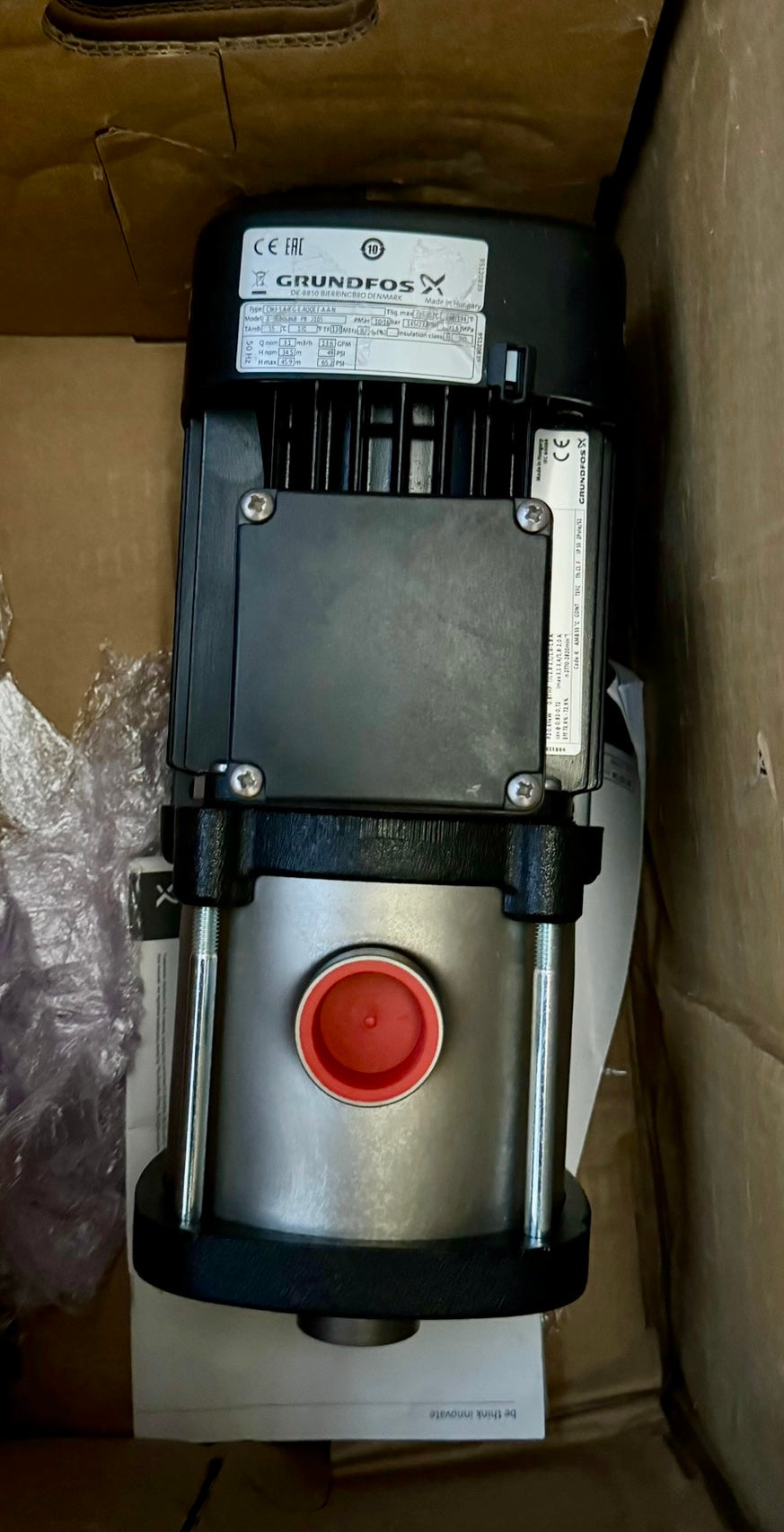 Grundfos CM 3-5 A R G E AQQE F A A N 415V Horizontal Multistage Pump 96806868 #NL107