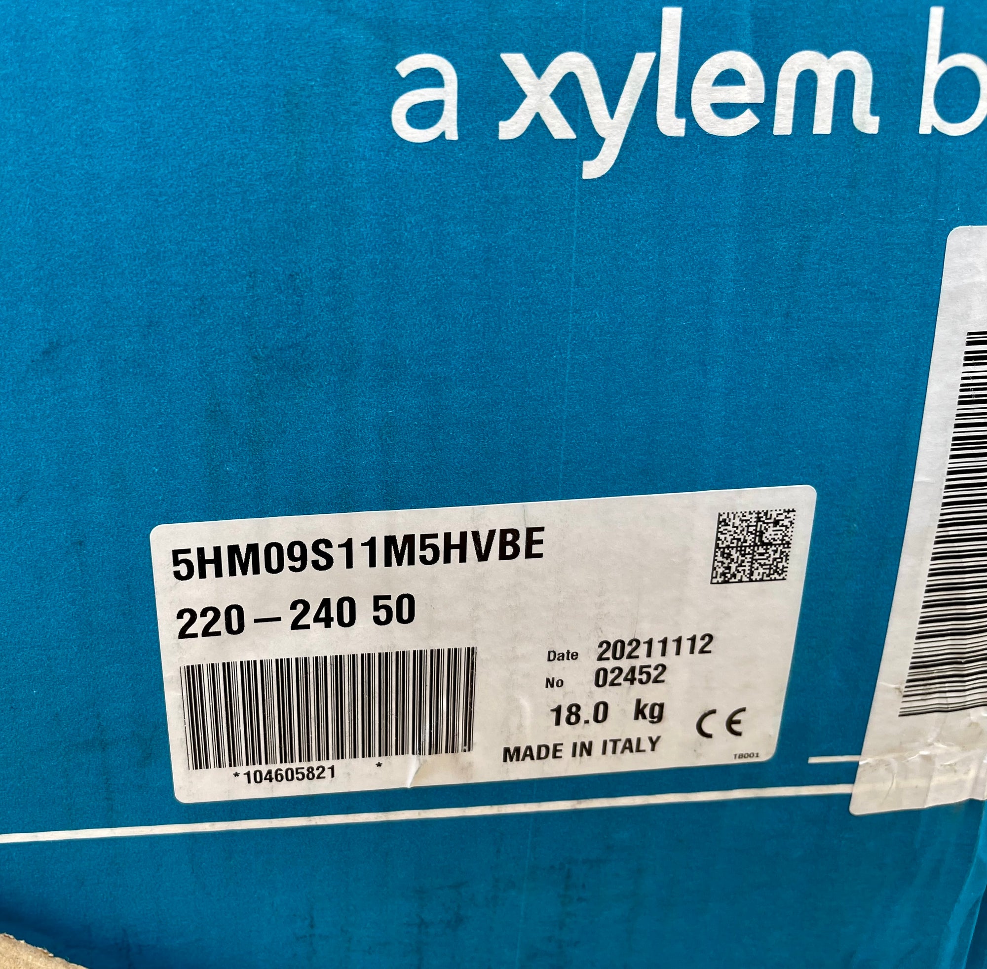Lowara 5HM09 S11M5HVBE 240v Horizontal Multistage Pump  #3793