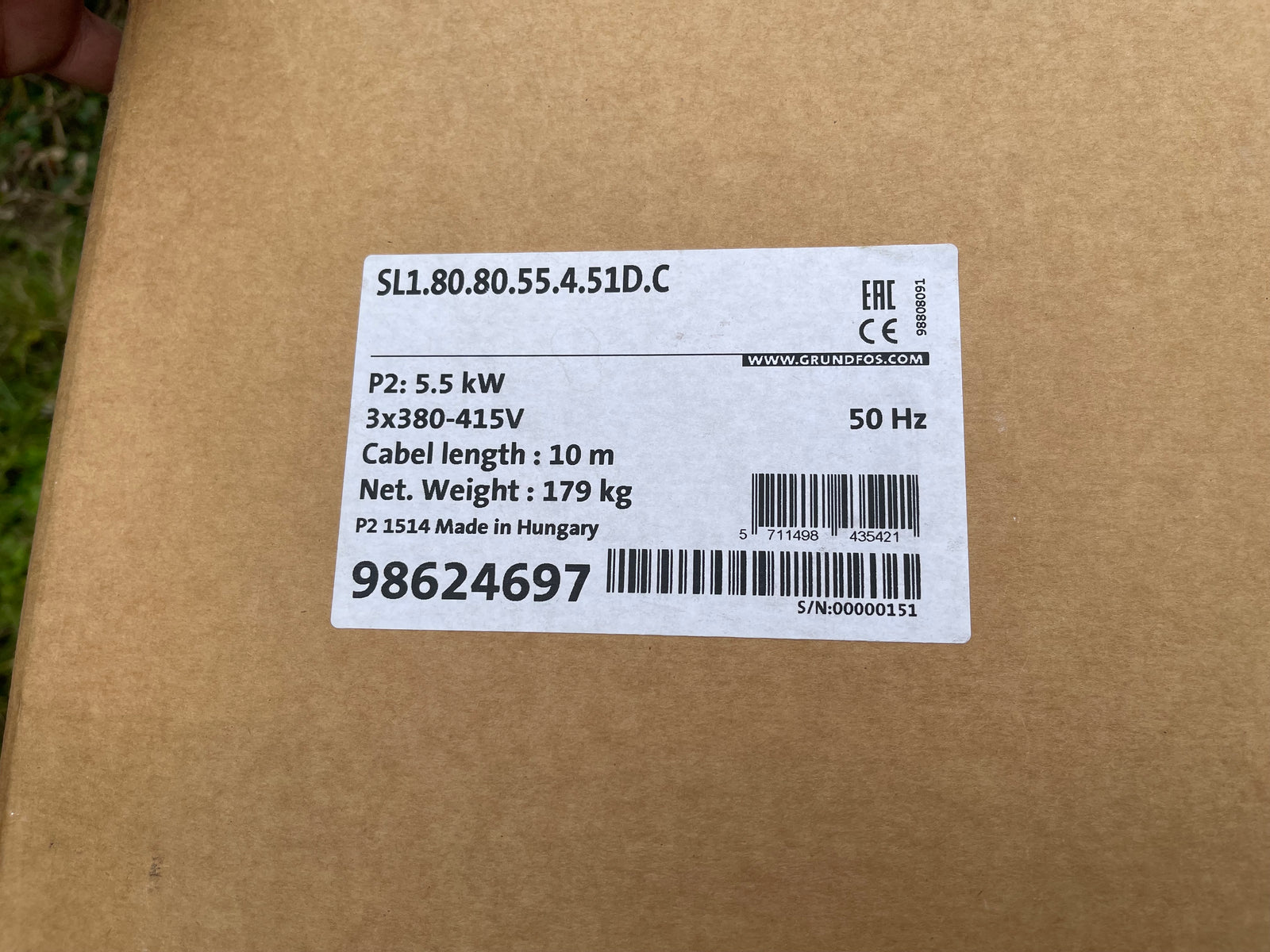 Grundfos SL1.80.80.55.4.51D.C 98624697 6.3 kW 415v Submersible Waste Pump Dn80 #3806