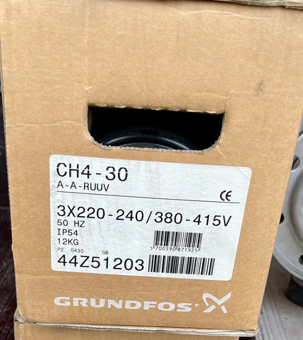 Grundfos CH4-30 A A RUUV Horizontal Multistage Pump 415V 44Z51203 #3815