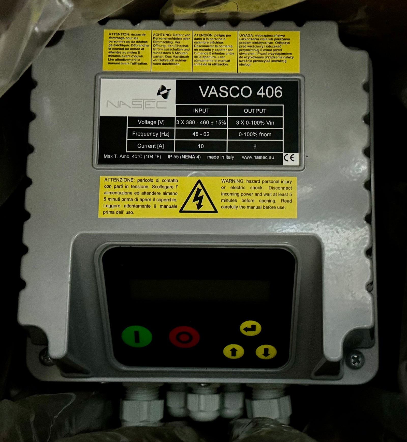 Nastec Vasco V406 Inverter Pump Controller 400v 2.2kw 3001660510 #4557