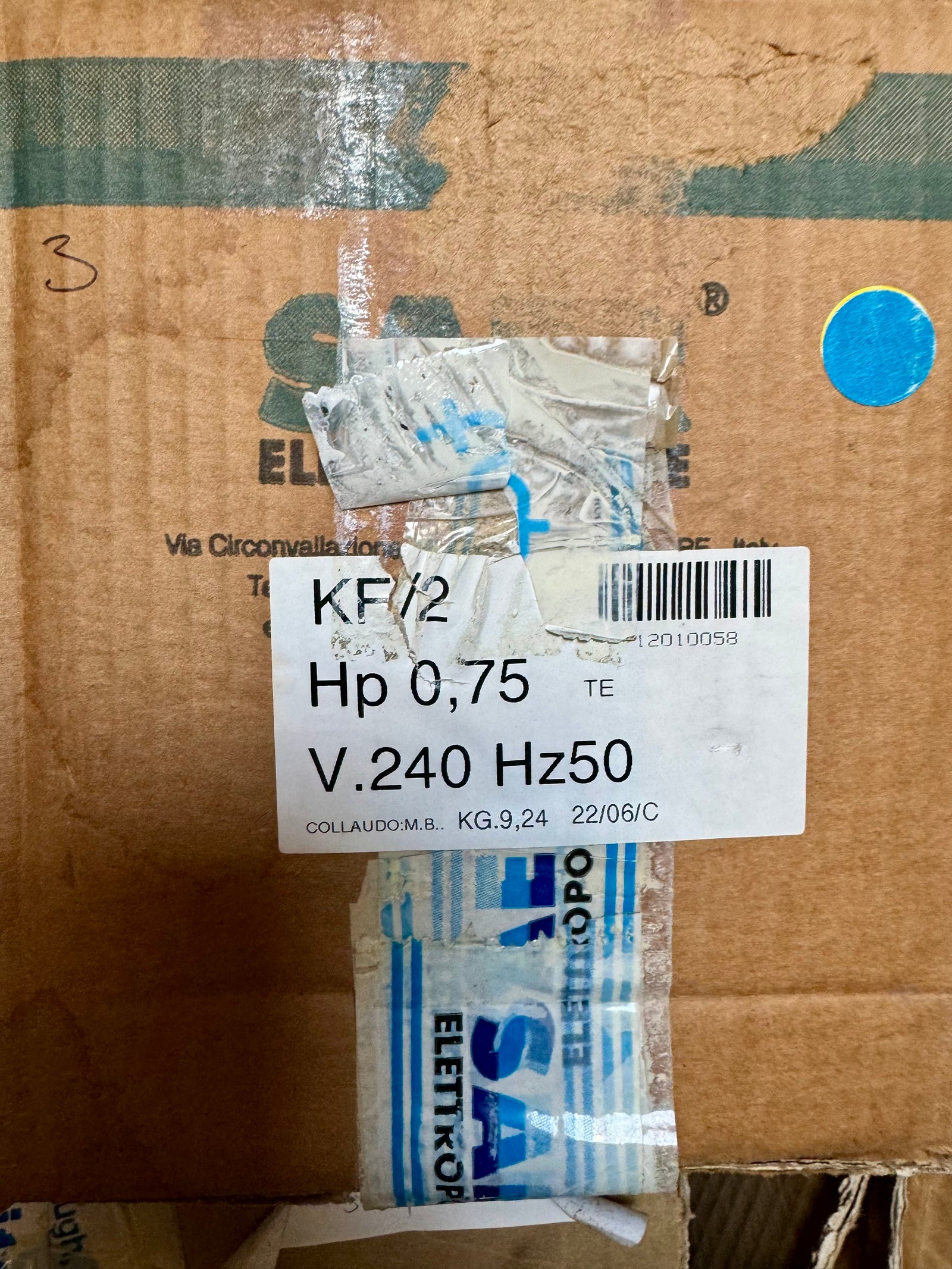 SAER KF2 Peripheral Pump 240v 0.75kW #4560