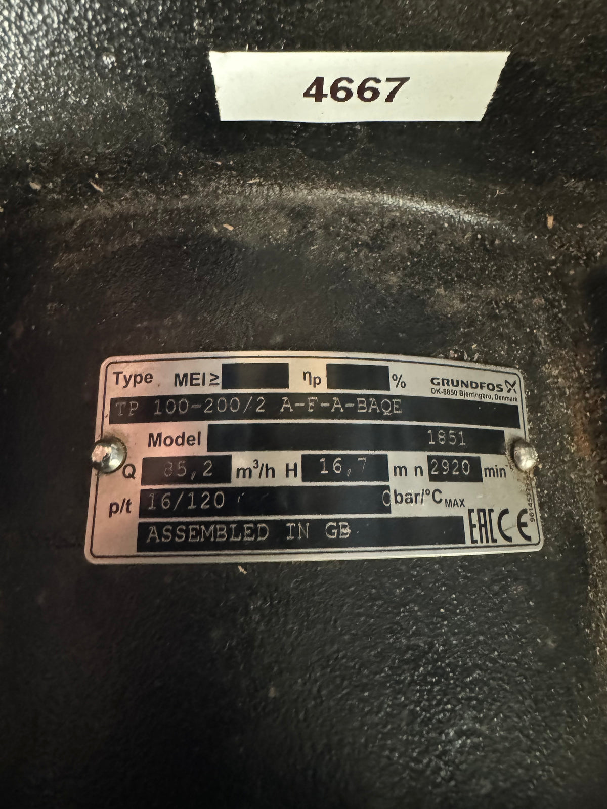 Grundfos TP TPD 100-200/2 A F A BAQE 415V Circulator Pump Head 96109230 96109174 5.5kW #4667