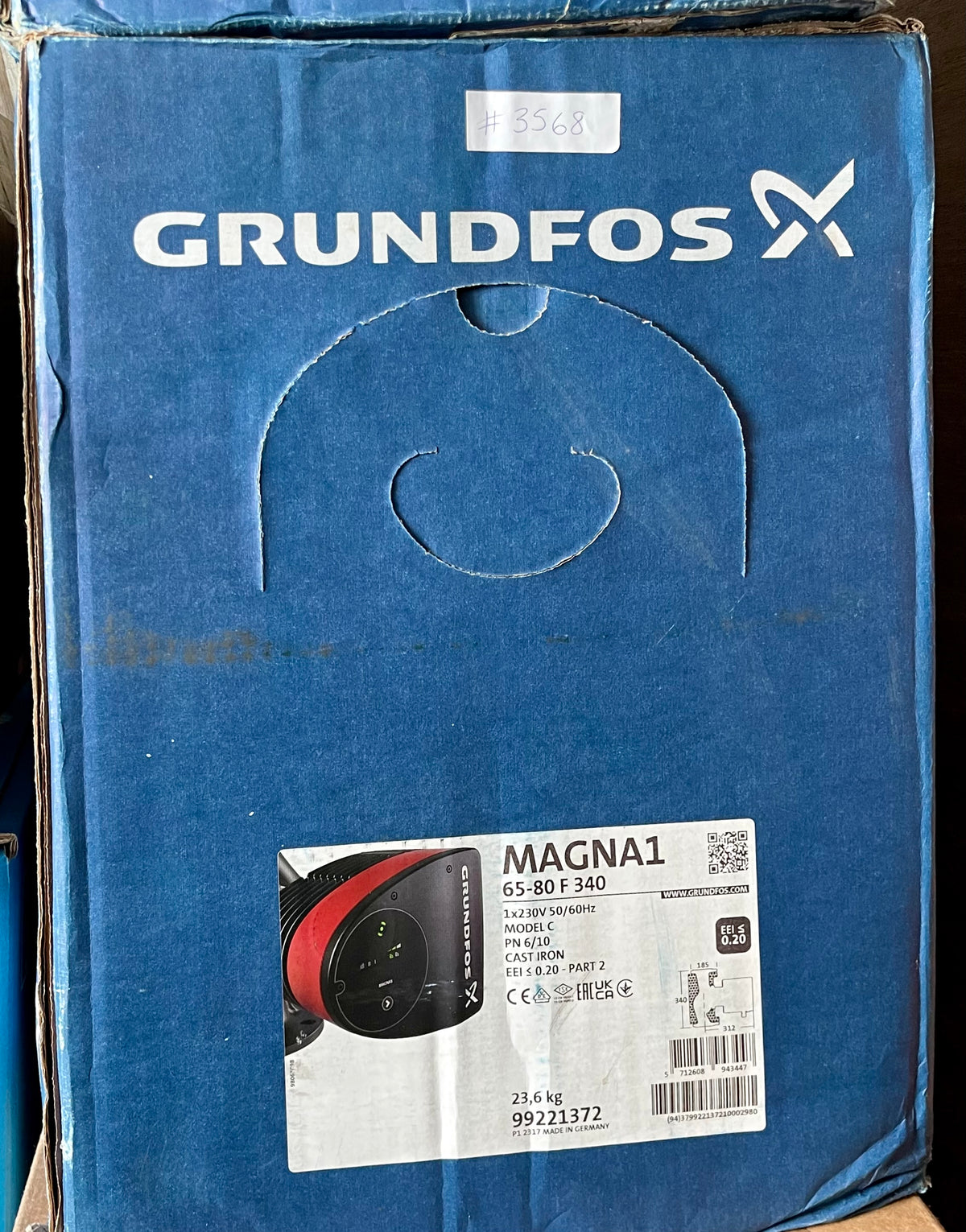 Grundfos Magna1 65-80F 99221372 340mm Flanged Circulating Pump #3568