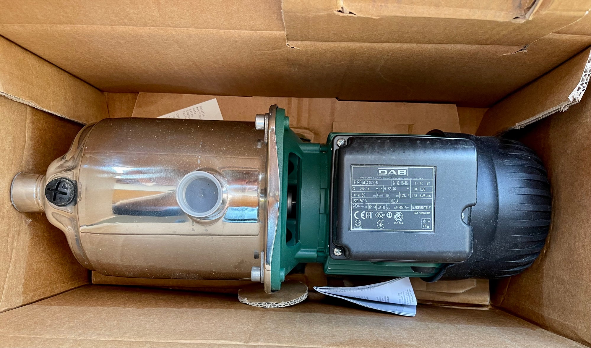 DAB Euroinox 40/80 M Booster Pump 230V Multistage 1.5kW #3872