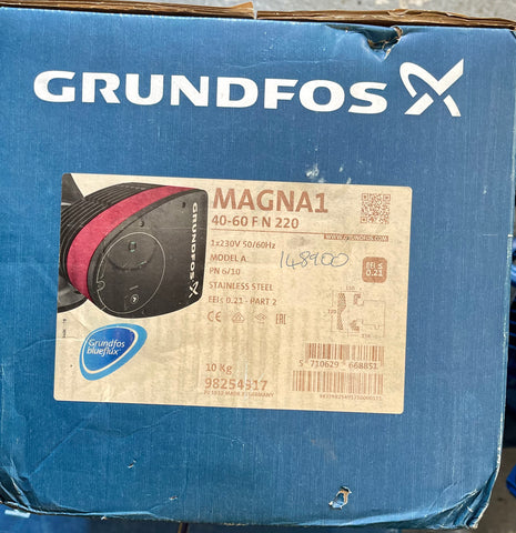 Grundfos Magna1 40-60 F N (220) 98254917 Variable Speed Hot Water Circulator Pump #3884