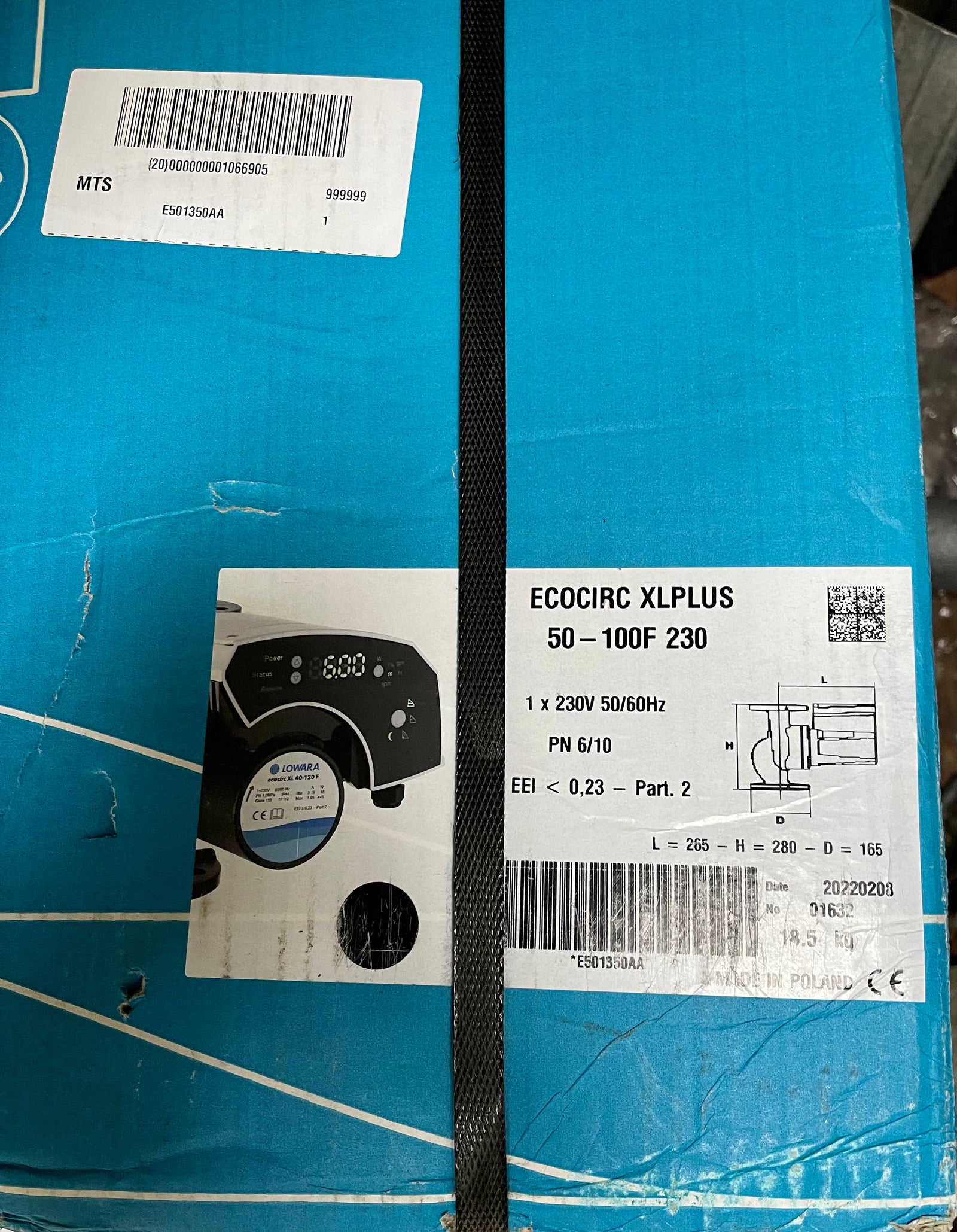 Lowara Ecocirc XLplus 50-100 F 240v Circulator Pump 280 E501350AA #3979