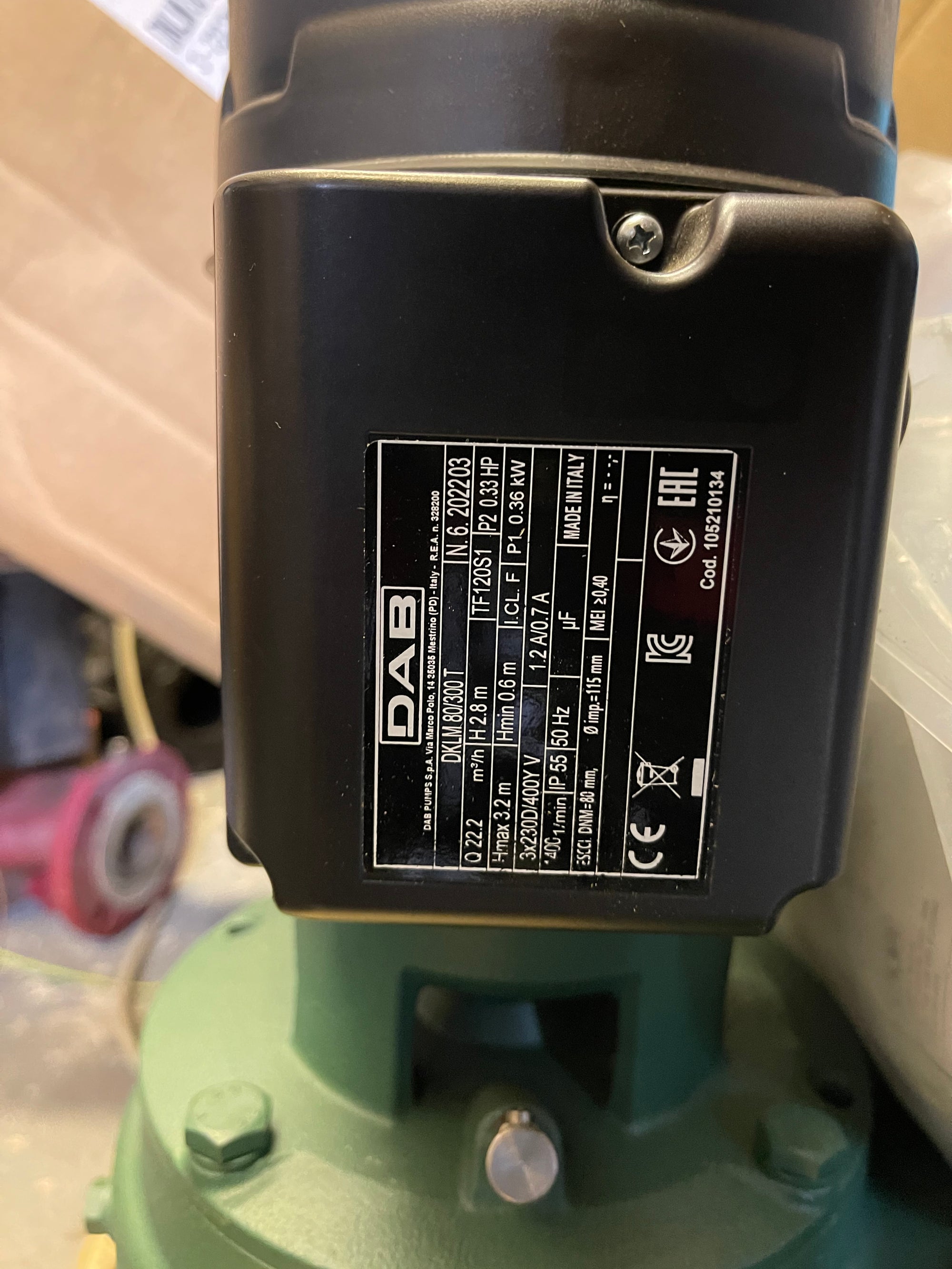 DAB DKLM 80-300T 400V Circulator Pump 105210134 DN80 0.36Kw #4033