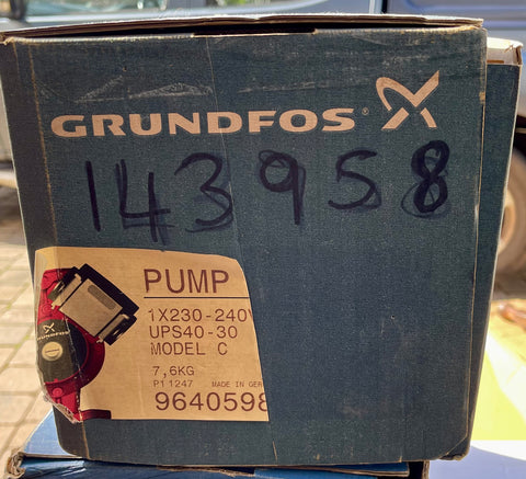 GRUNDFOS UPS 40-30 F 250 MODEL C 240V 96405988 PUMP Replacement Head #4048