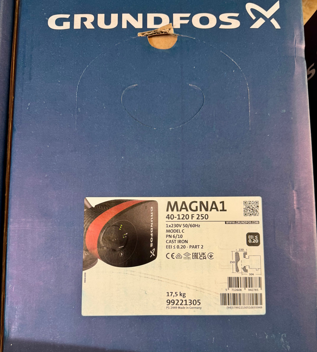 Grundfos Magna1 40-120 F 250 Circulator Pump 240V 99221305 #4696