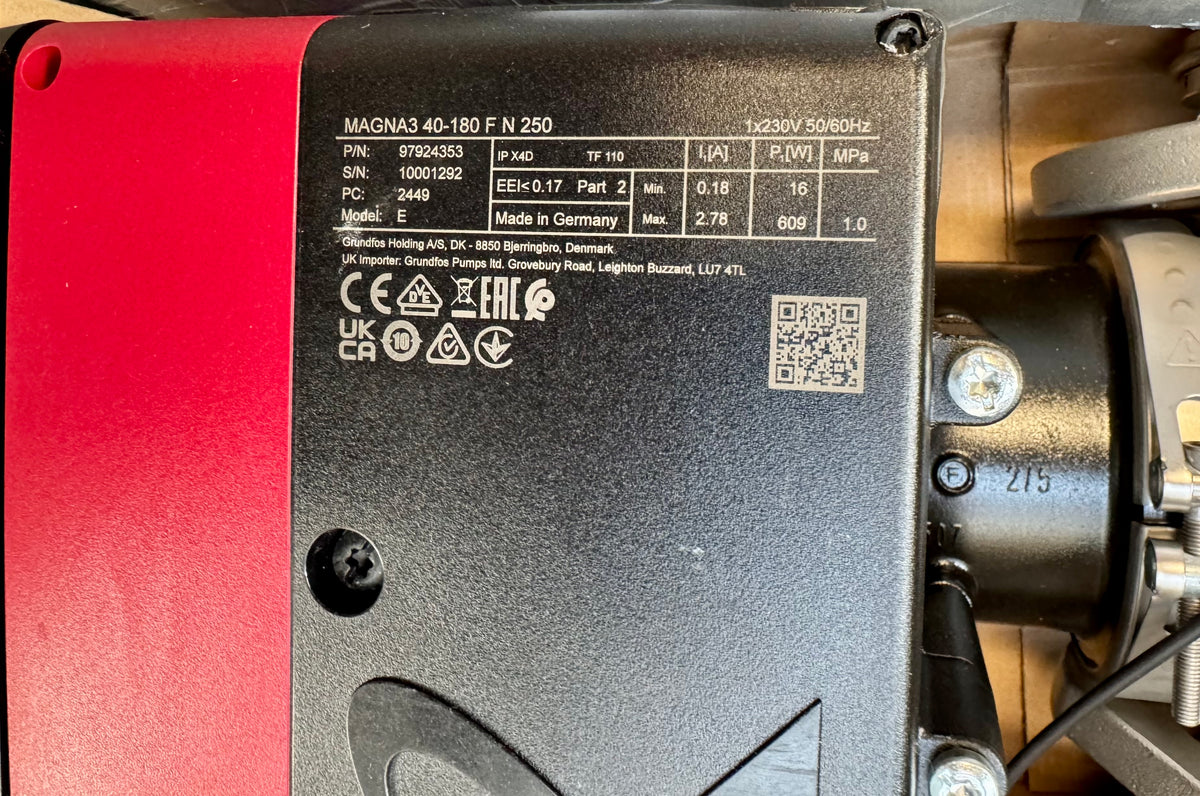 Grundfos Magna3 40-180 F N (250) 97924353 Variable Speed Hot Water Circulation Pump #4721