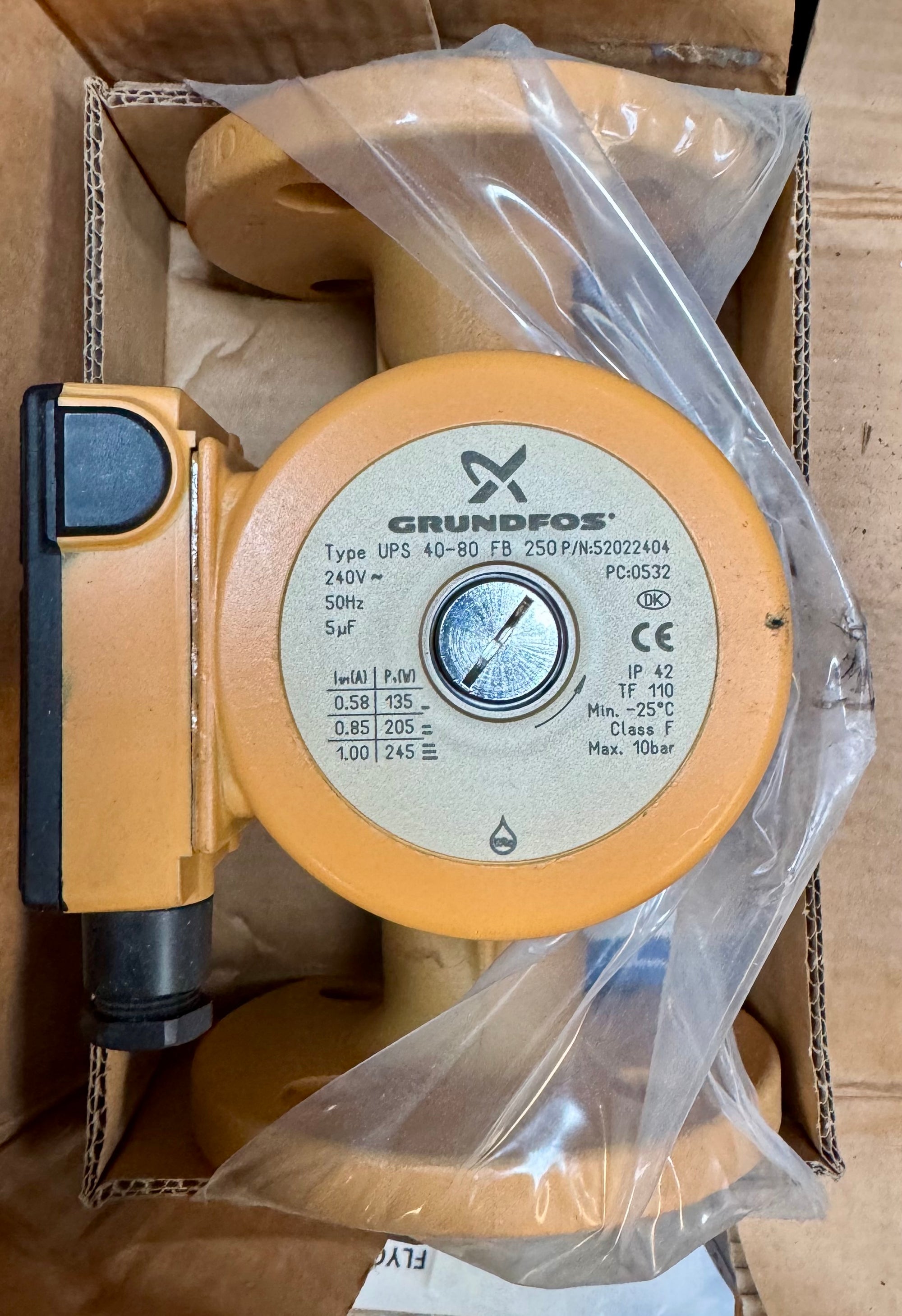 Grundfos UPS 40-80 FB (250) 52022404 Hot Water Service Circulator 240V Bronze #4728
