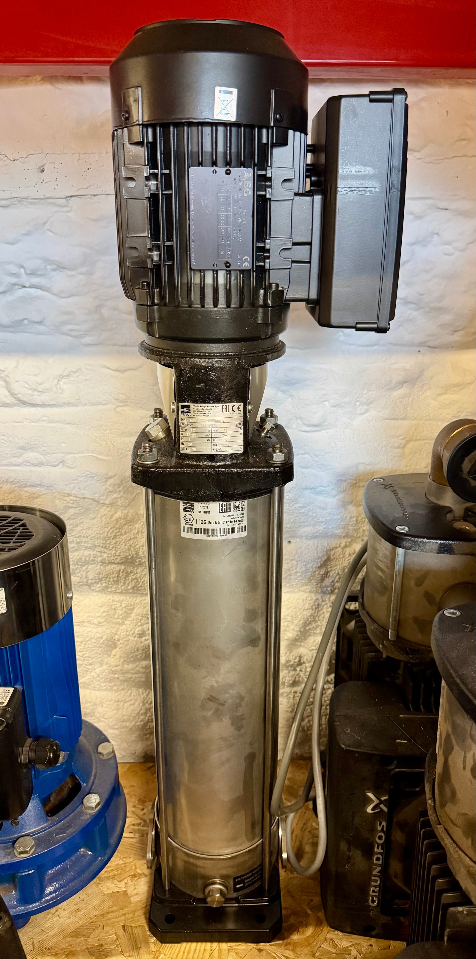 Ebara EVMS1 20N5 Q1BEG Vertical Multistage Pump 1.1kw 415v #4738