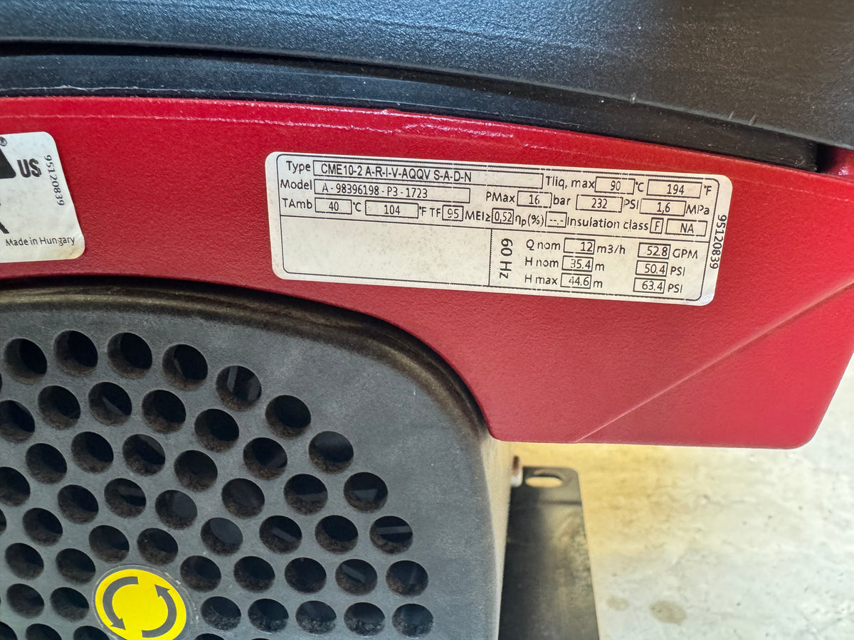 Grundfos CME 10-2 A-R-I-V-AQQV S-A-D-N Horizontal Multistage Pump 415v 2.2kW  98396198 #4755 USED