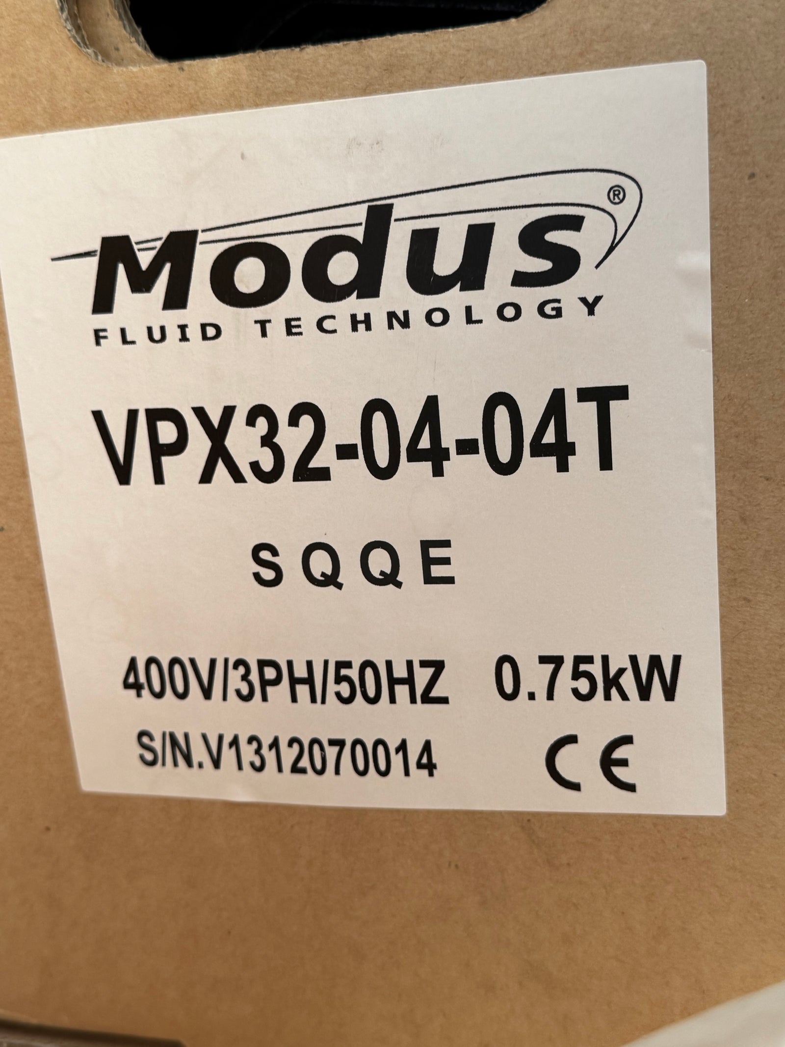 Modus VPX 40-04-04T SQQE Vertical Multistage Pump DN32 0.75kW 415v #4749