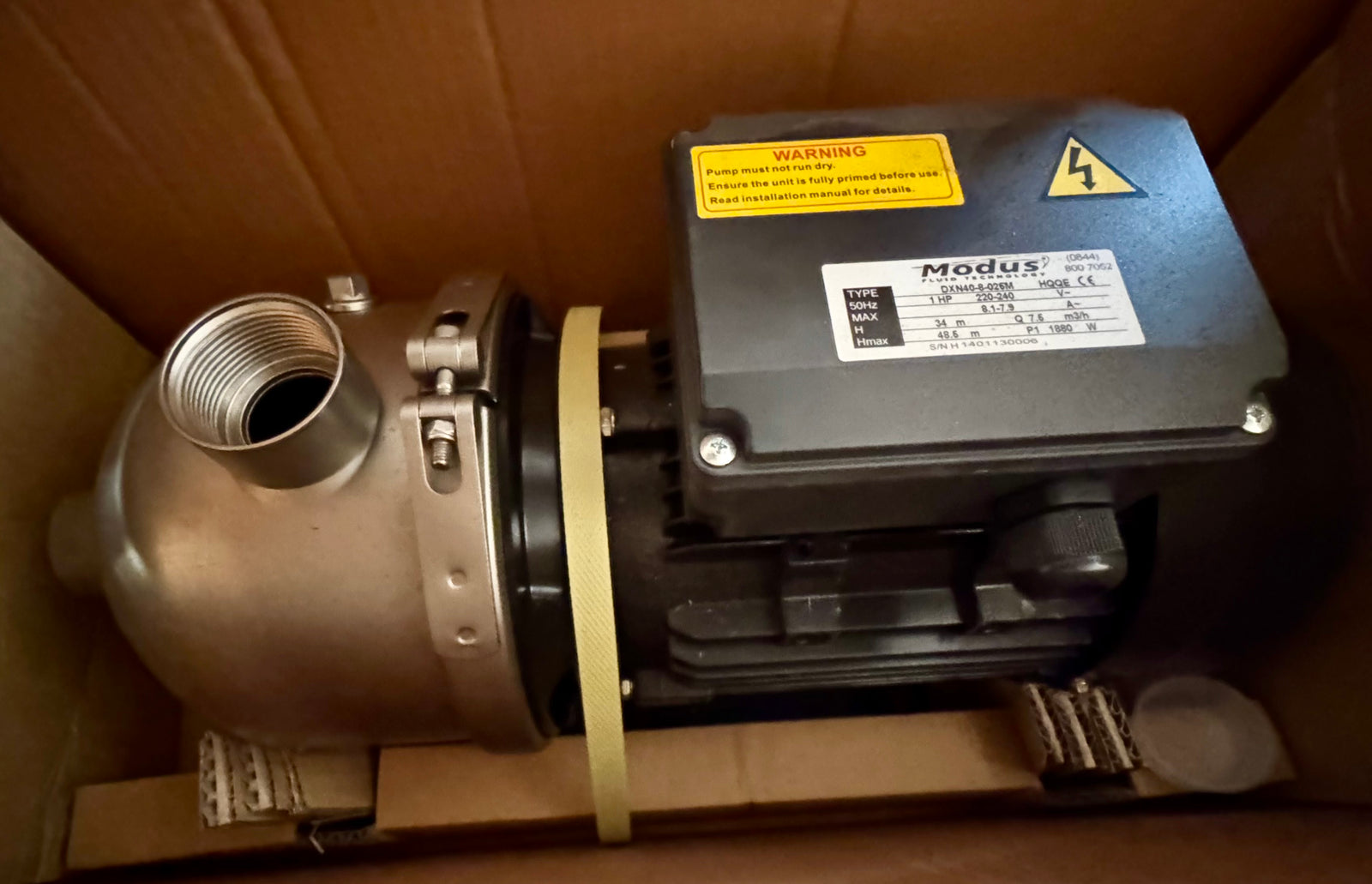 Modus DXN 40-8-025M RQQE Horizontal Multistage Pump 240v 1.5kW #4748