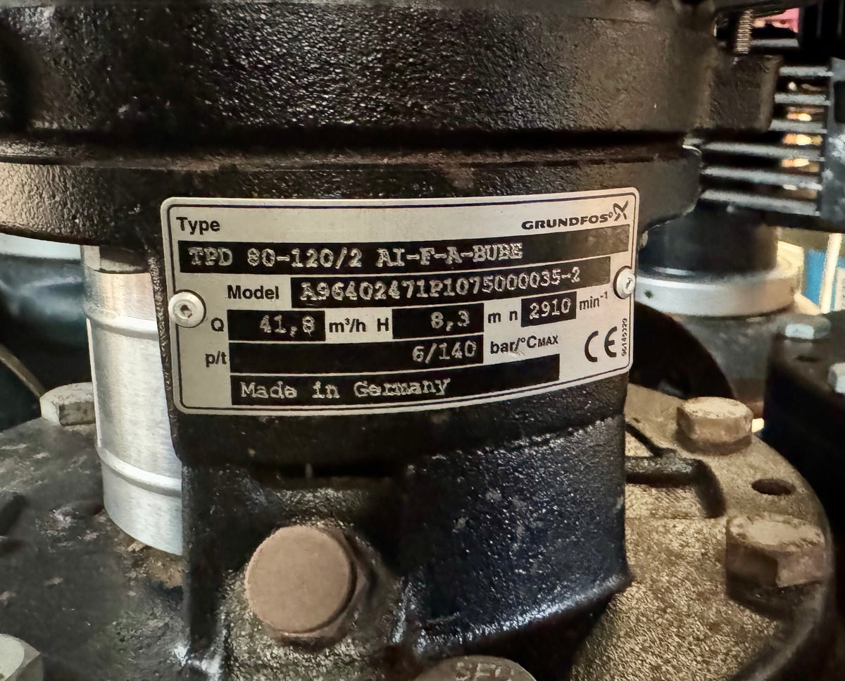 Grundfos TPD 80-120/2 AI-F-A-BUBE Pump Heating Circulator 415v 96402471 #4783