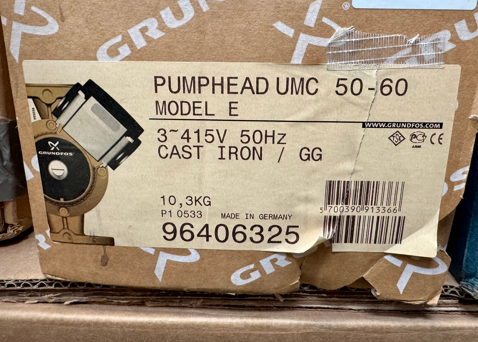 Grundfos UMC UMCD UMS 50-60 Replacement Head 415v 96406325 #4762