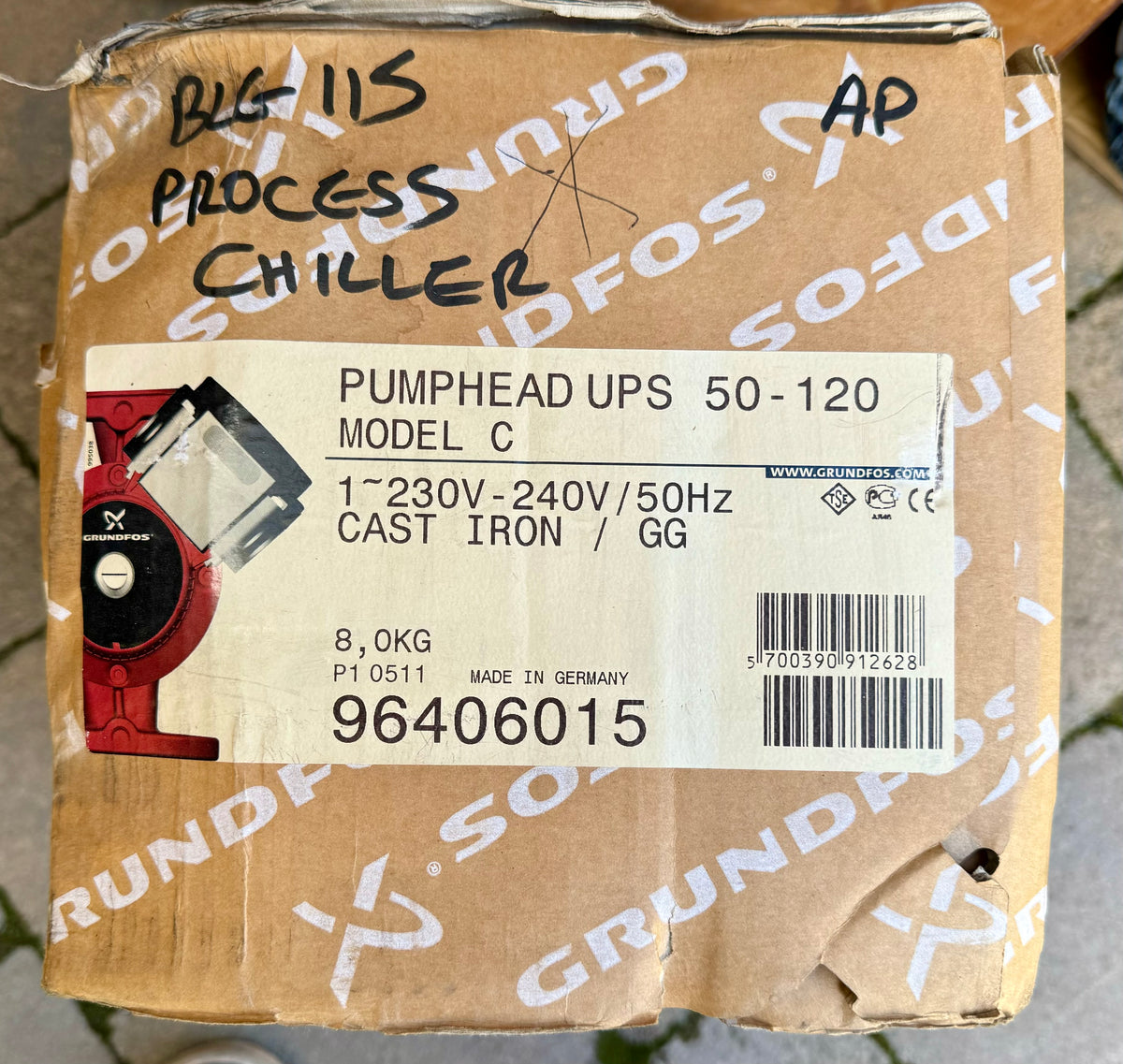 Grundfos UPS/UPSD 50-120 Circulator Replacement Pump Head 240V 96406015 #4080