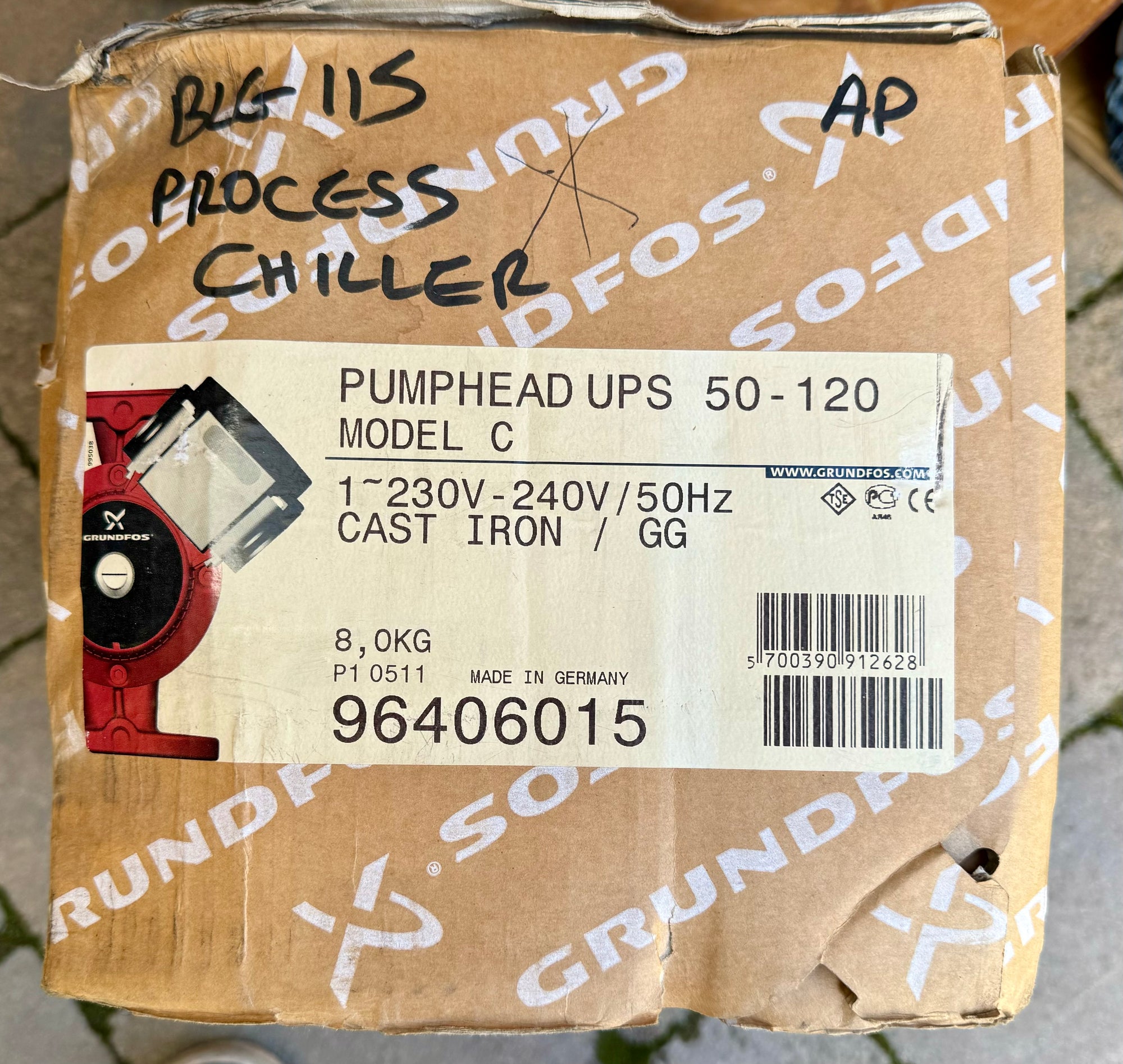 Grundfos UPS/UPSD 50-120 Circulator Replacement Pump Head 240V 96406015 #4080