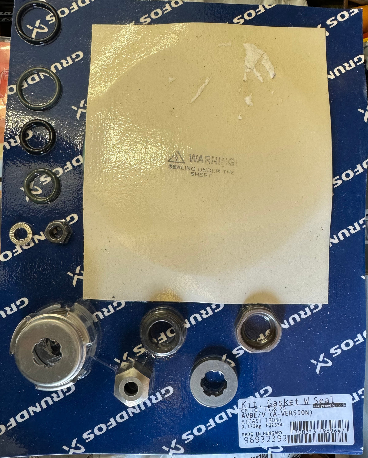 Grundfos CM/CME – 10, 15 &amp; 25 AVBE/V Gasket &amp; Seal Kit (A-vers.) 96932393 #4060