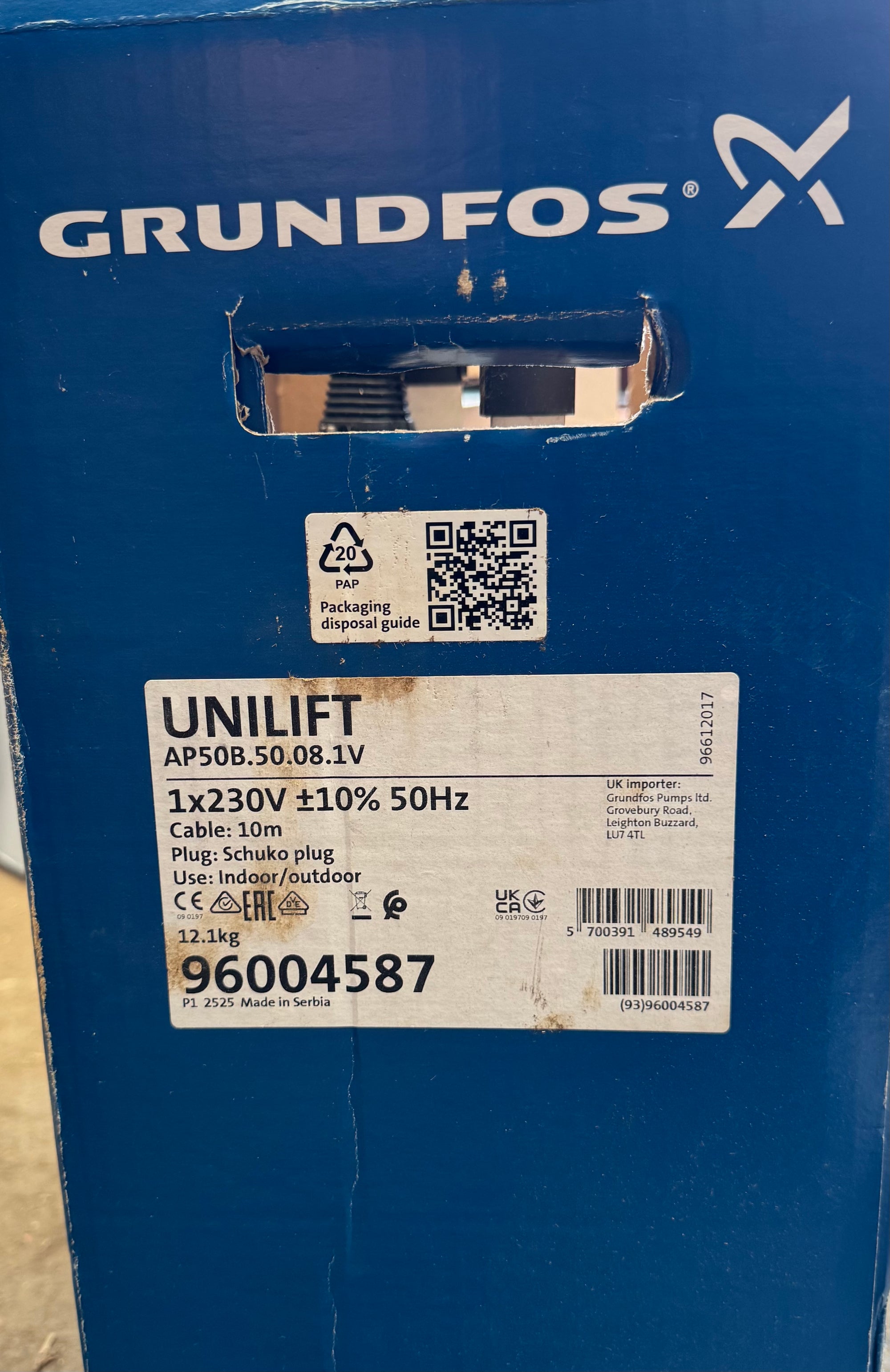 Grundfos AP50B.50.08.1V 96004587 230v DIRTY WATER AND SEWAGE W/O FLOATSWITCH Submersible Pump 2" #4790