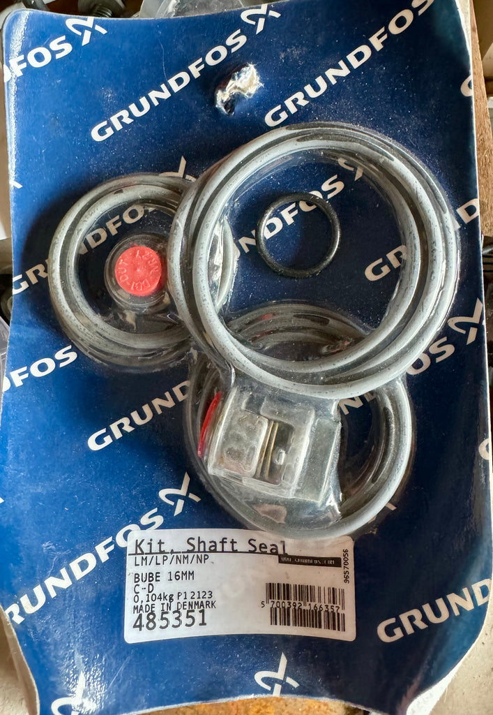 Grundfos 485351 LM / LP / NM / NP SHAFT SEAL AND GASKET KIT 16MM BUBE STD #4101