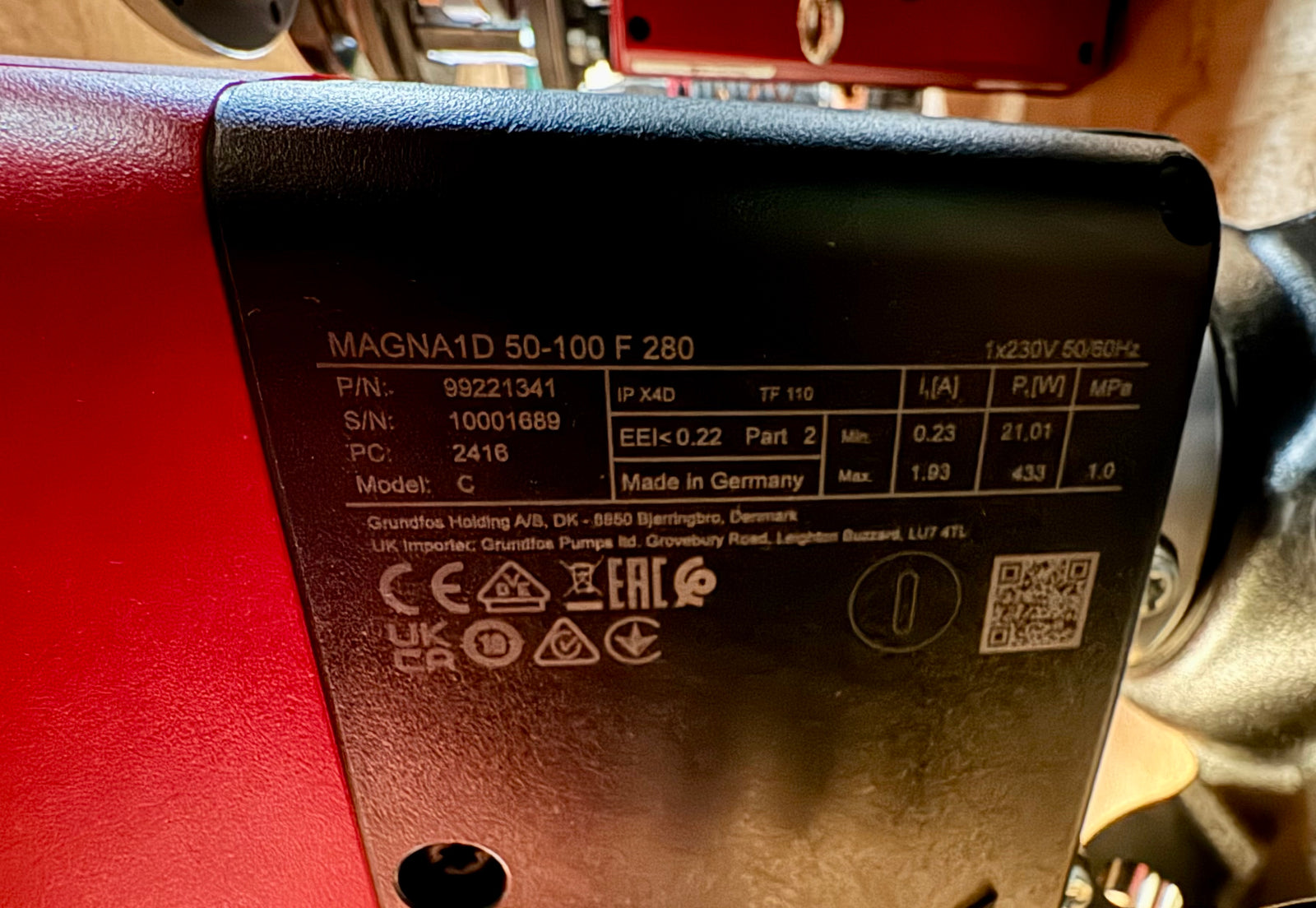 Grundfos Magna1 D 50-100 F 99221341 Twin head circulator pump #NL155/4800