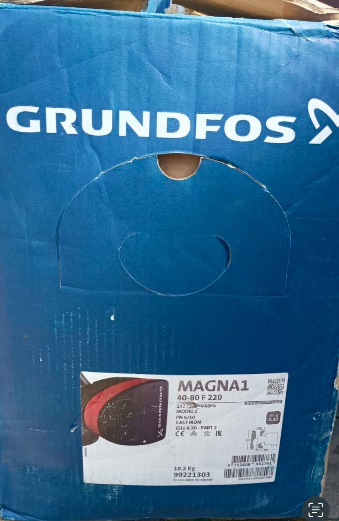 Grundfos Magna1 40-80 F 220 Pump Circulator 240v 99221303 #4069/4666